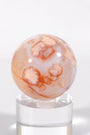 Flower Agate/Carnelian Sphere Healing Crystal.