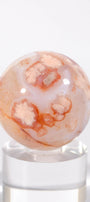 Flower Agate/Carnelian Sphere Healing Crystal.