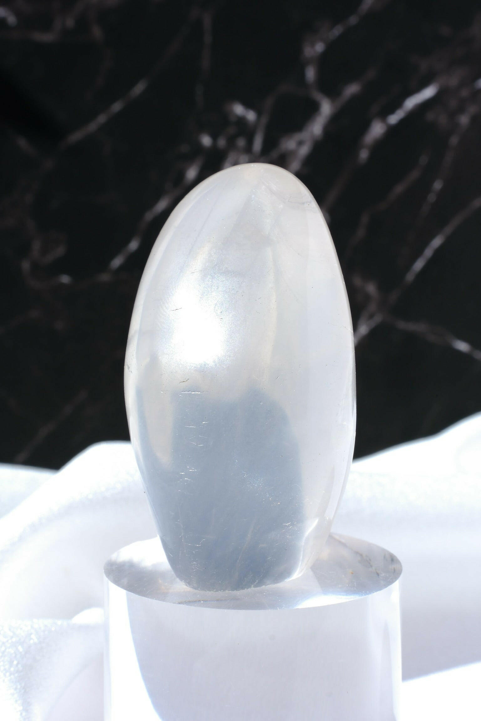 Girasol Quartz Freeform Healing Crystal.