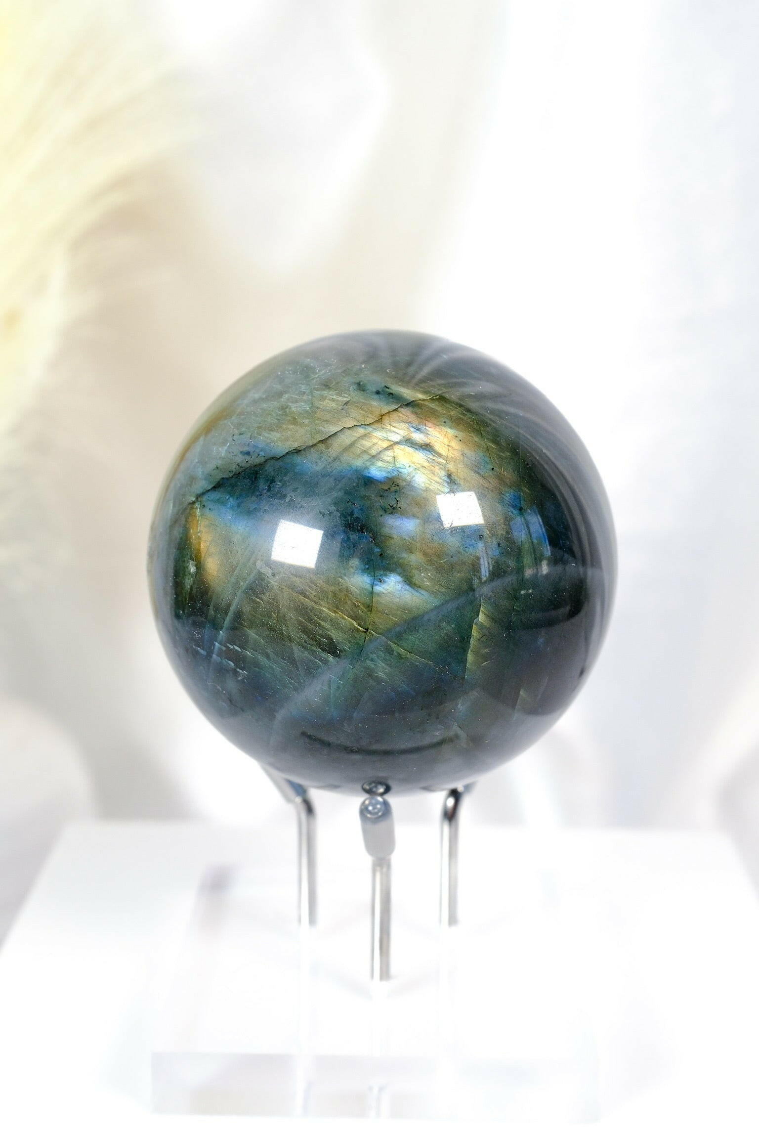 Labradorite Sphere Healing Crystal.
