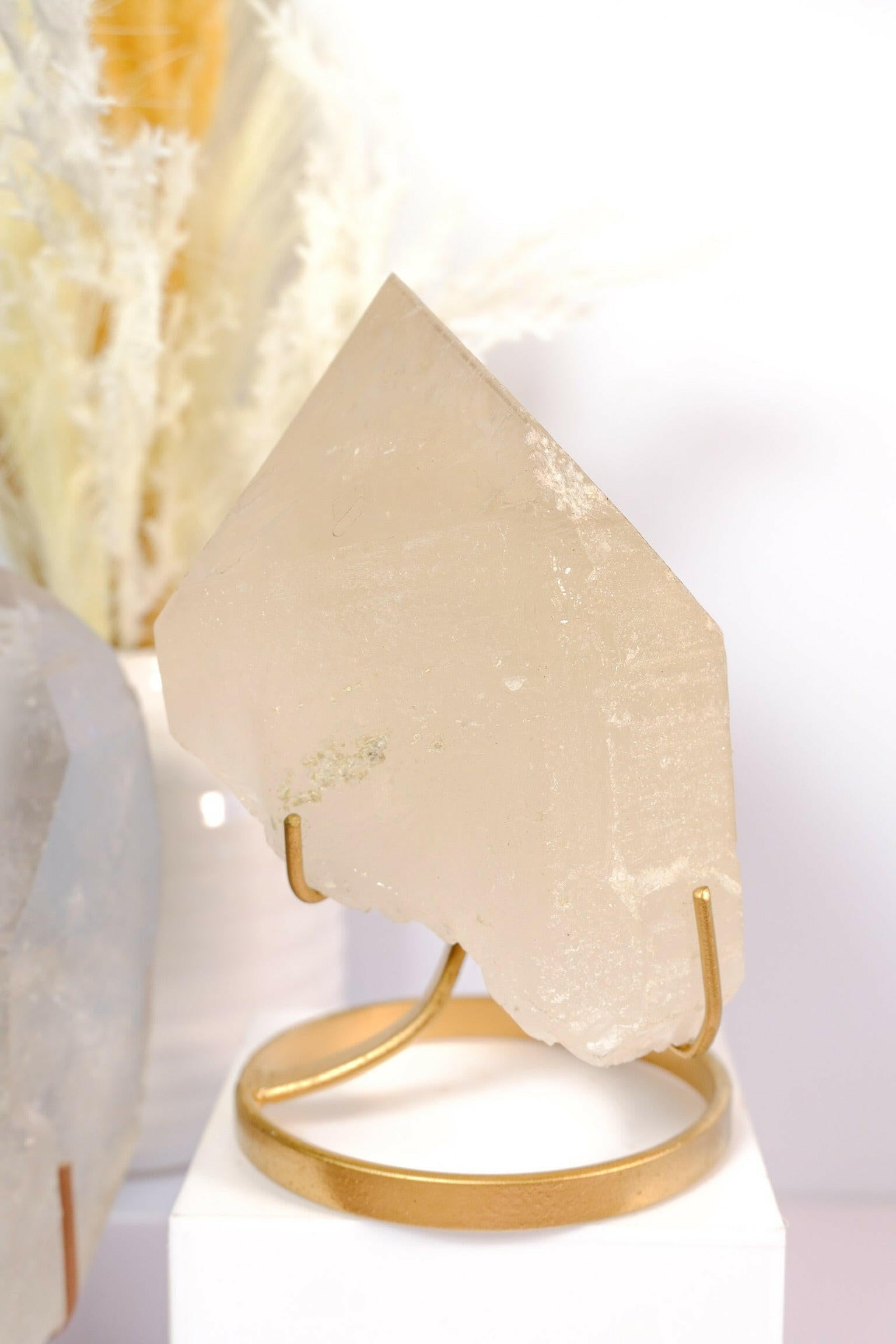 Citrine Rough Polished on Stand Healing Crystal.