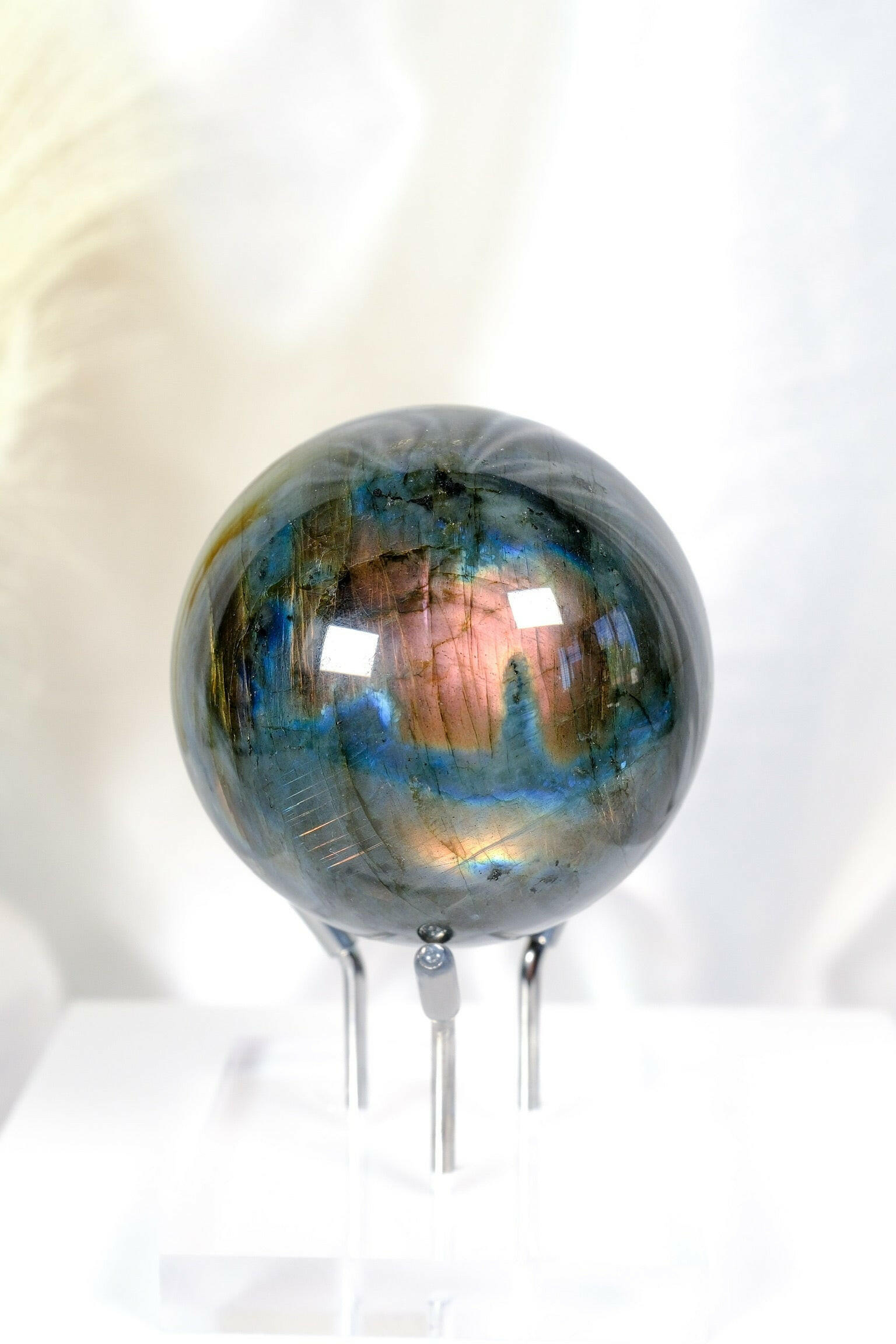 Labradorite Sphere Healing Crystal.