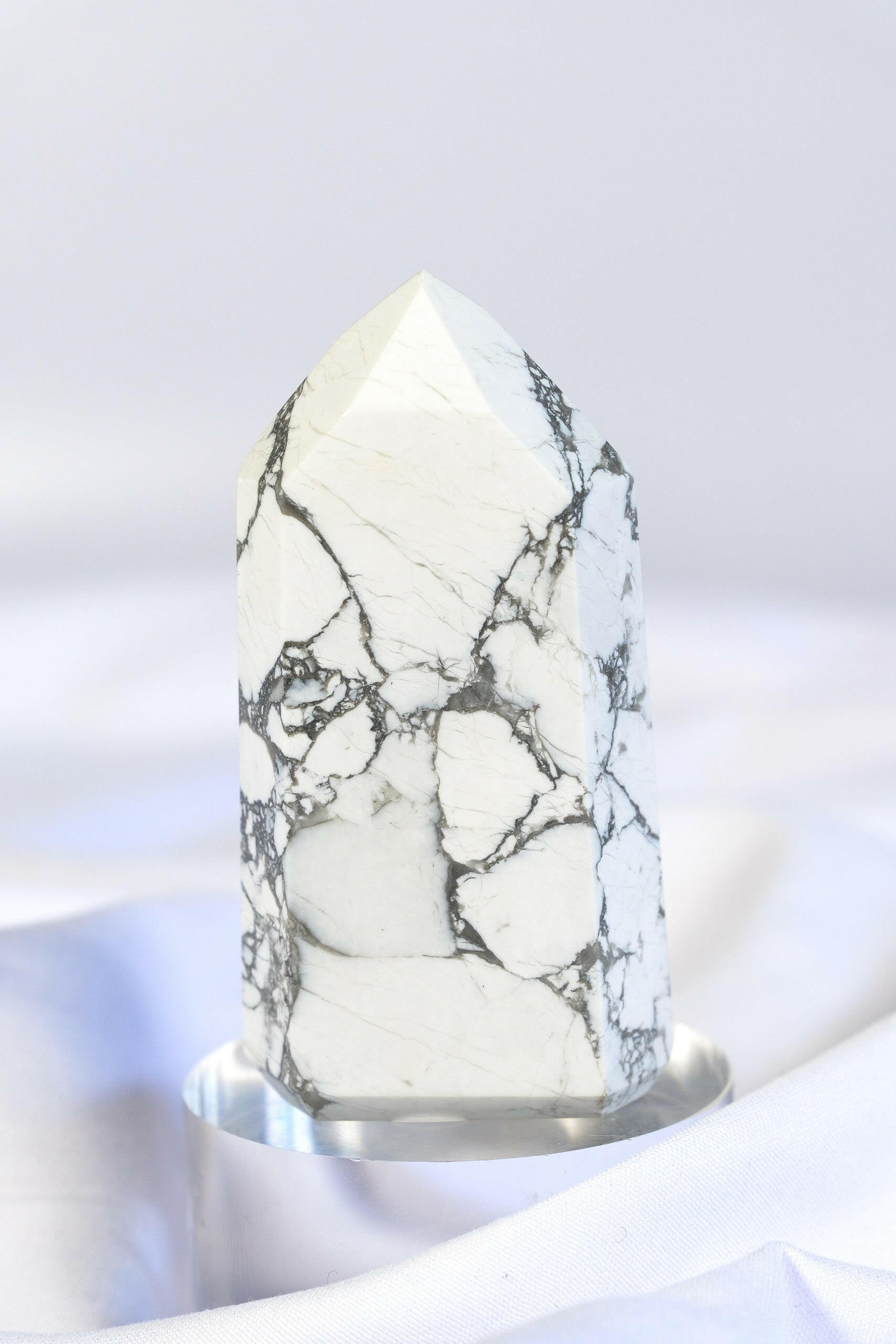 Howlite Tower Healing Crystal.