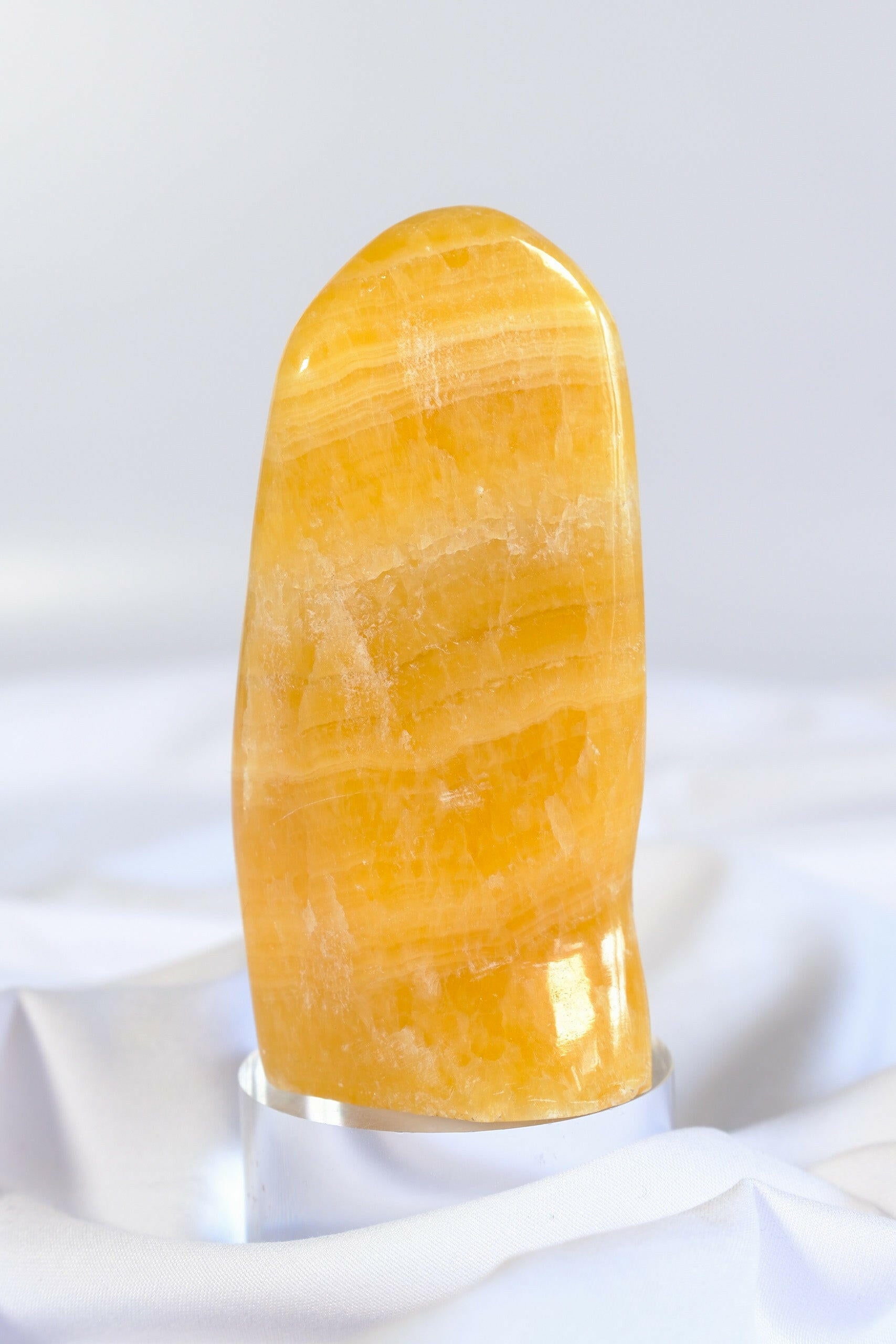 Orange Calcite Freeform Healing Crystal.