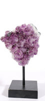 Amethyst Cluster with Hematite Inclusions on Stand