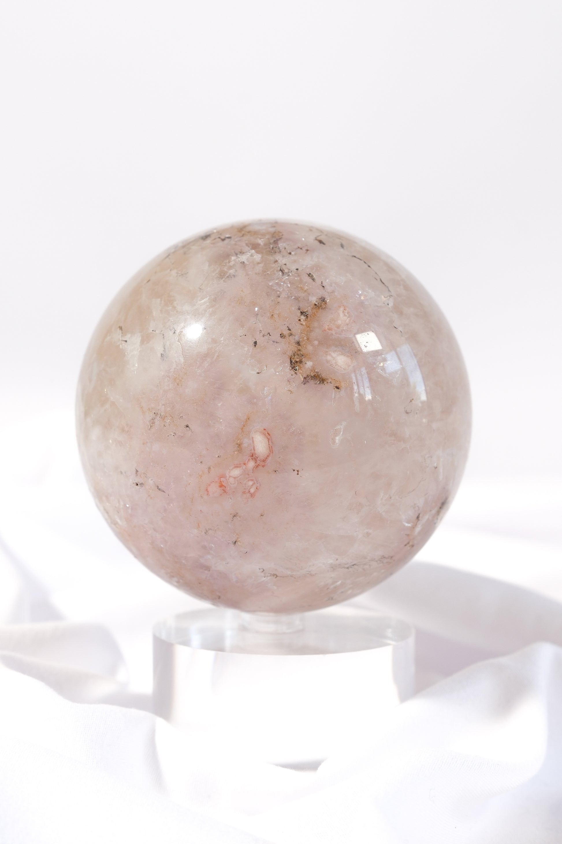 Flower Agate Quartz Sphere *misfit*