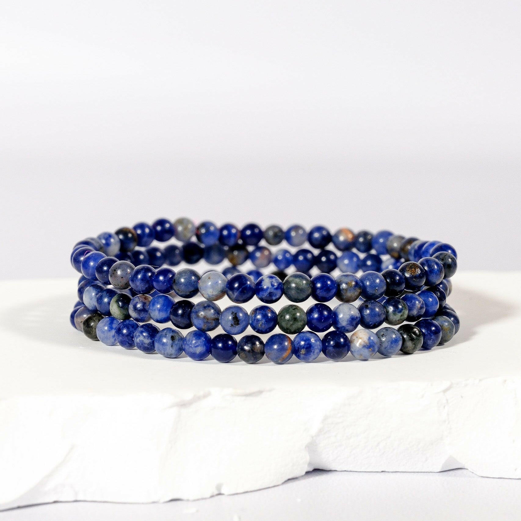 4mm Sodalite Bracelet Healing Crystal.