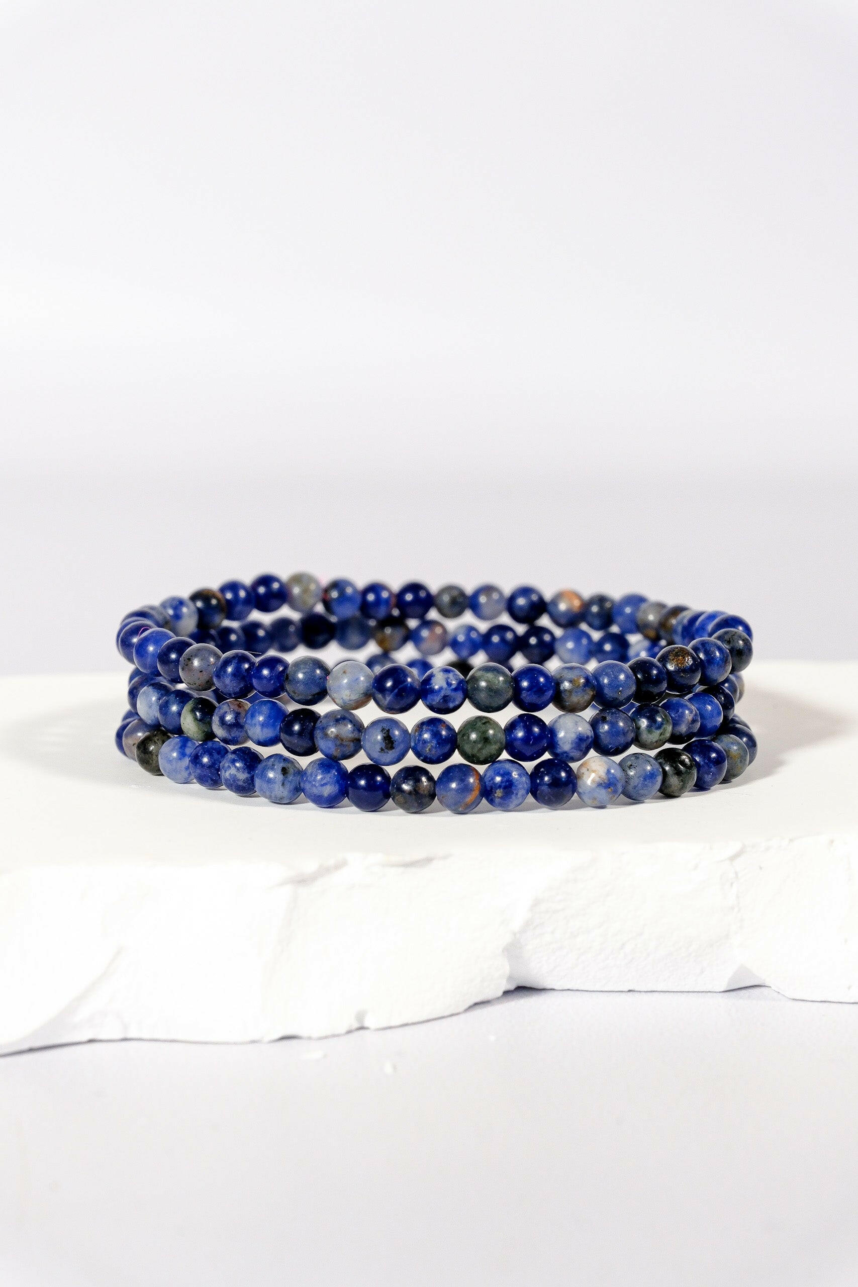 4mm Sodalite Bracelet Healing Crystal.