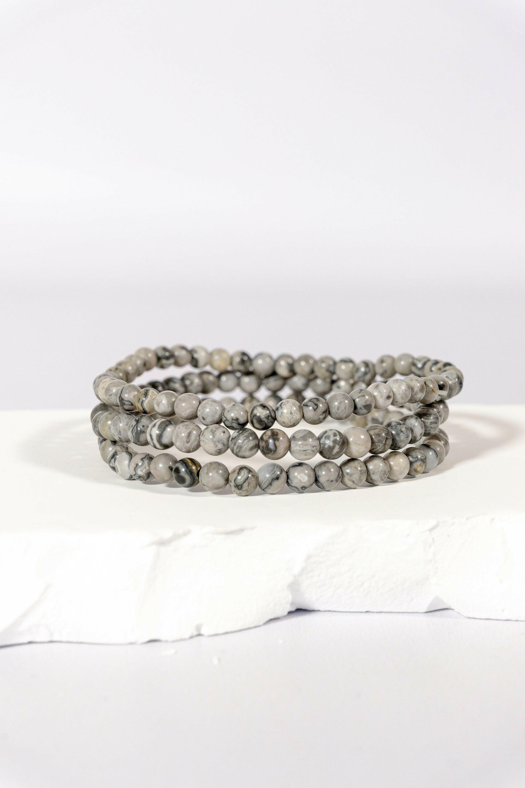 4mm Picasso Jasper Bracelet Healing Crystal.