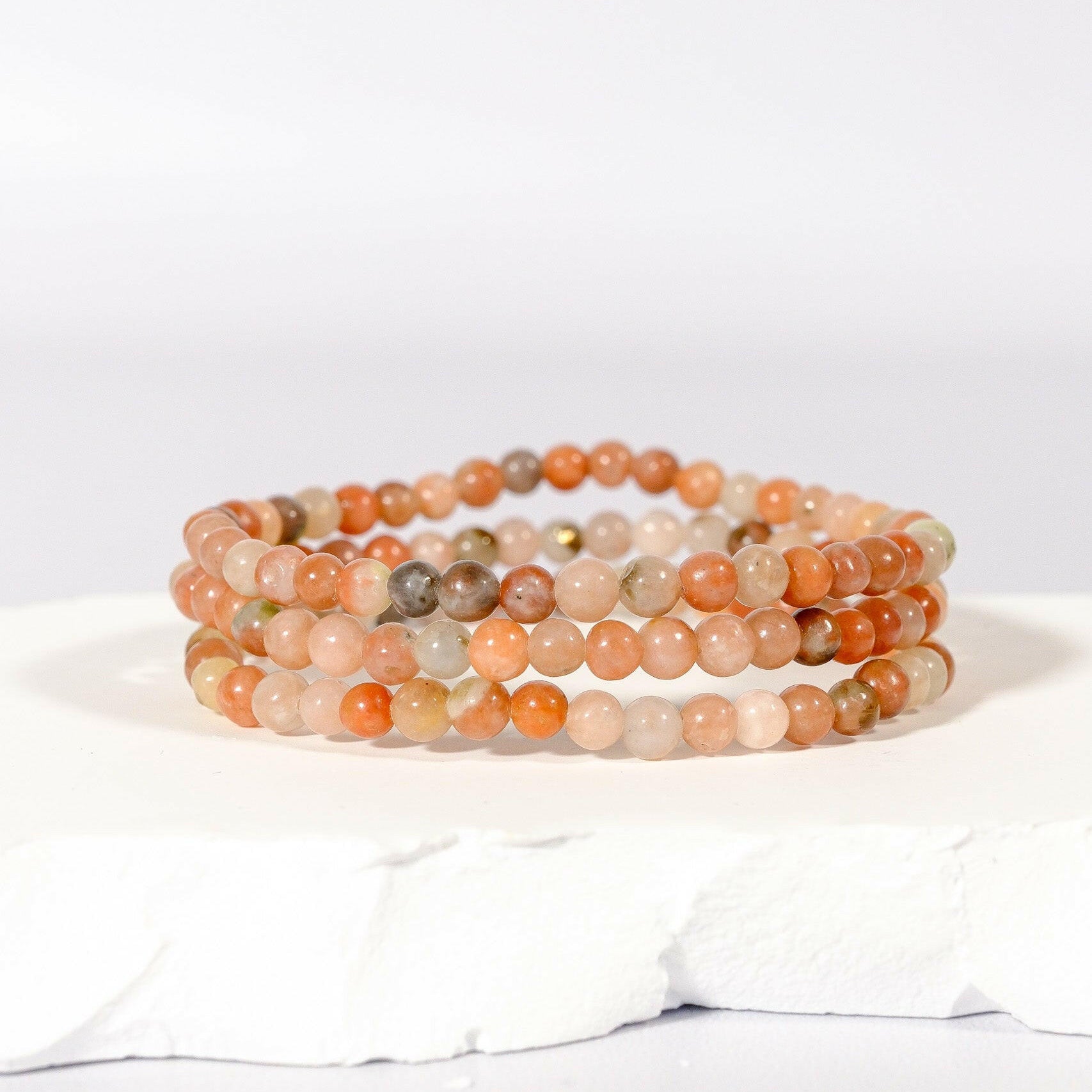 4mm Peach Blossom Jasper Bracelet Healing Crystal.