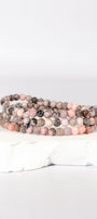 4mm Pink Zebra Jasper Bracelet Healing Crystal.