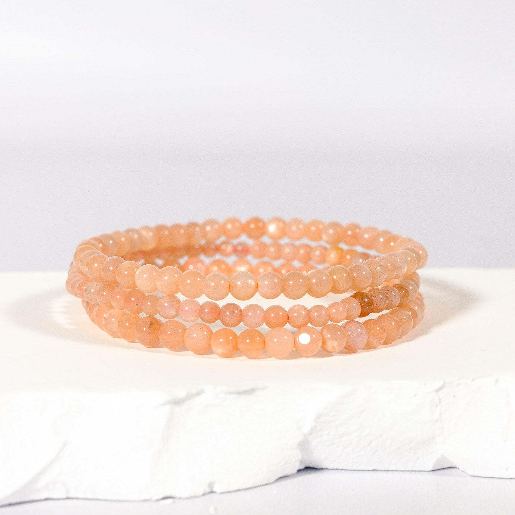 4mm Sunstone Bracelet Healing Crystal.