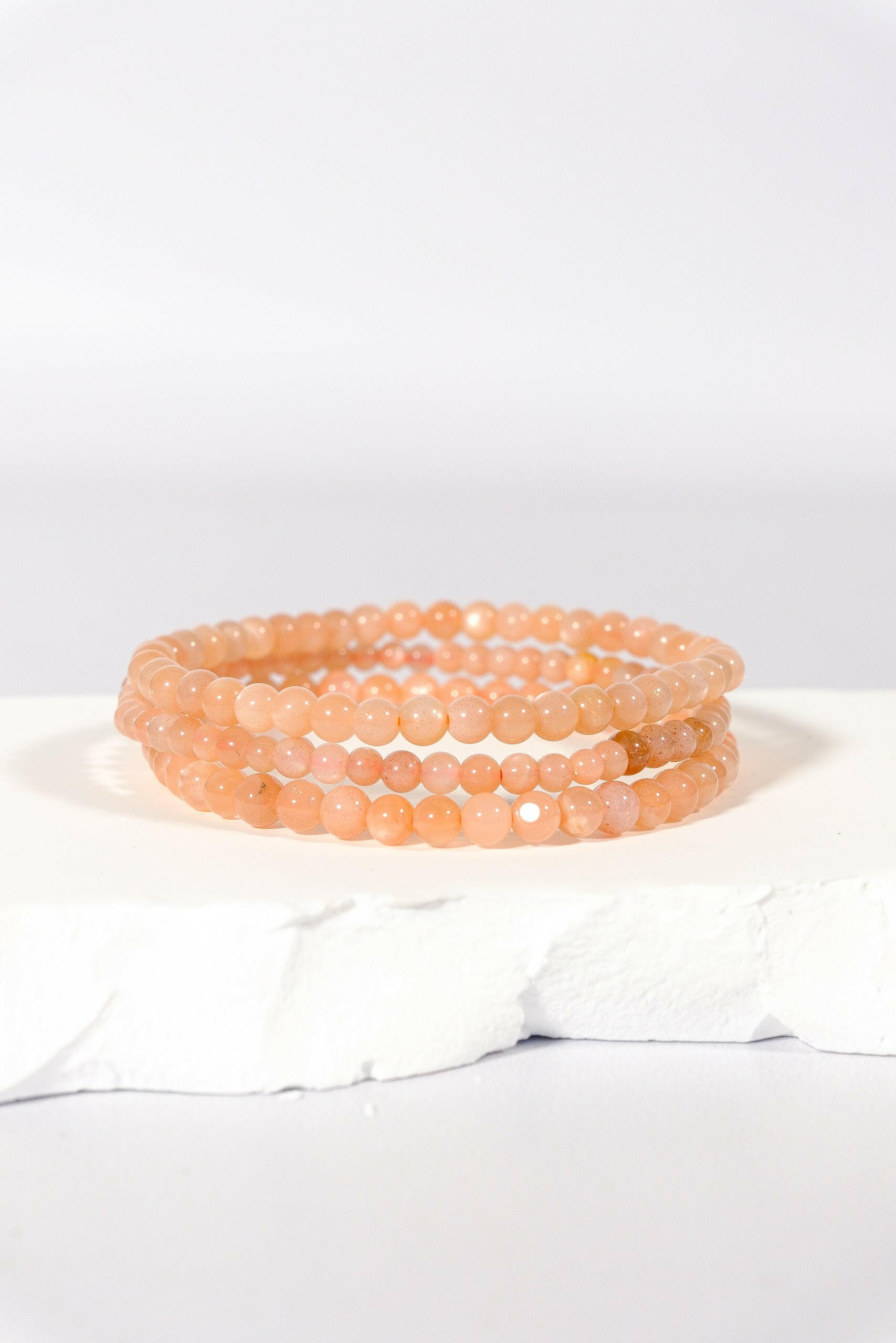 4mm Sunstone Bracelet Healing Crystal.