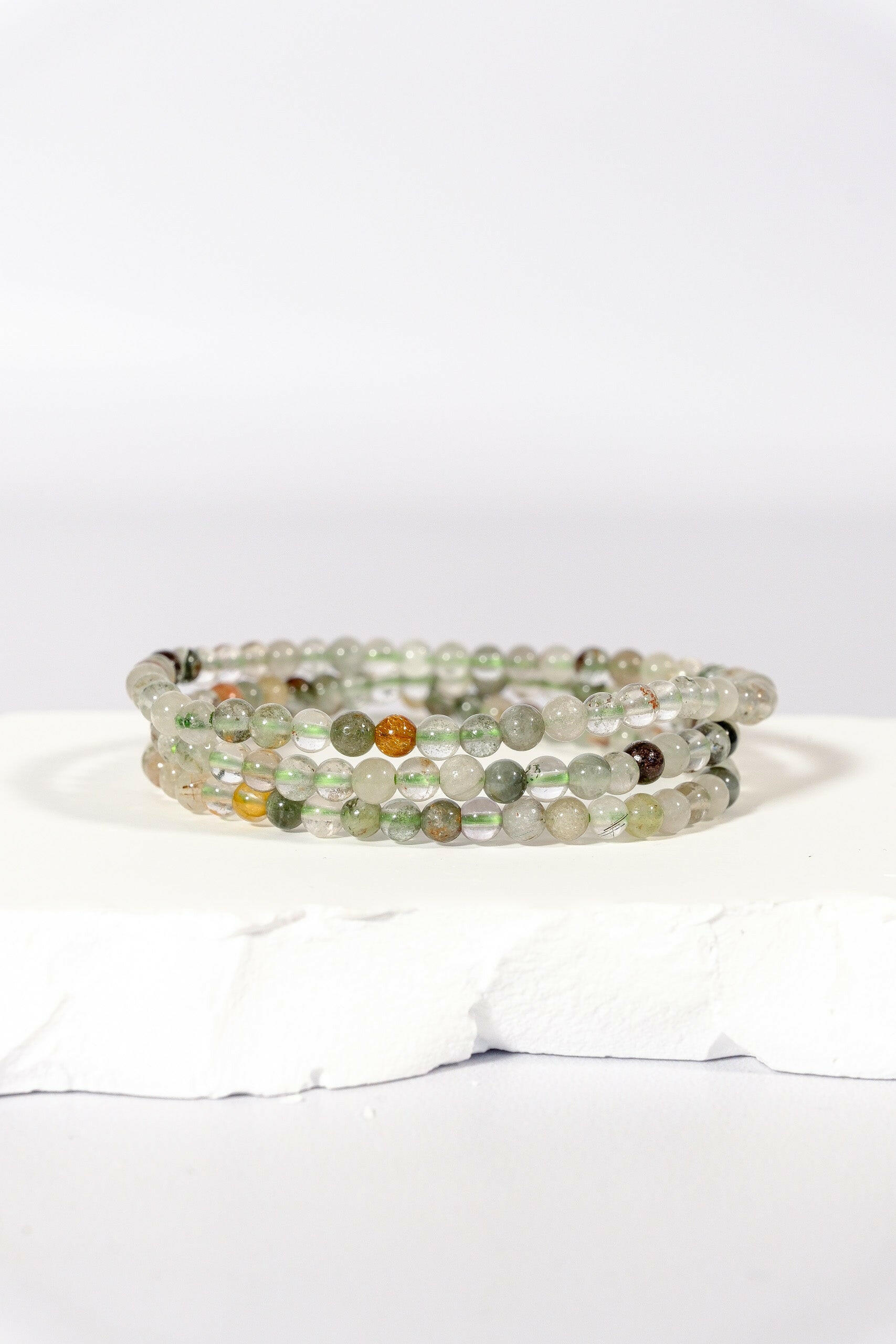 4mm Garden Quartz Bracelet Healing Crystal.