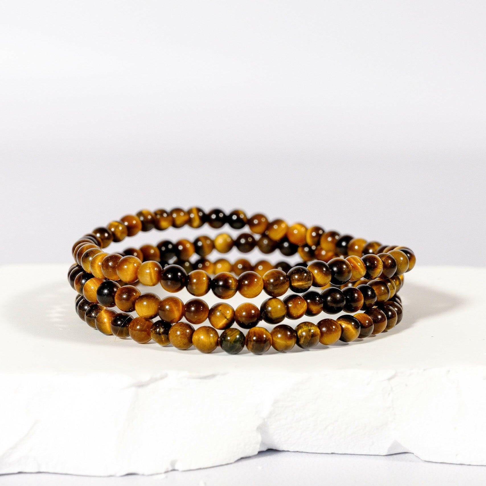 4mm Tigers Eye Bracelet Healing Crystal.