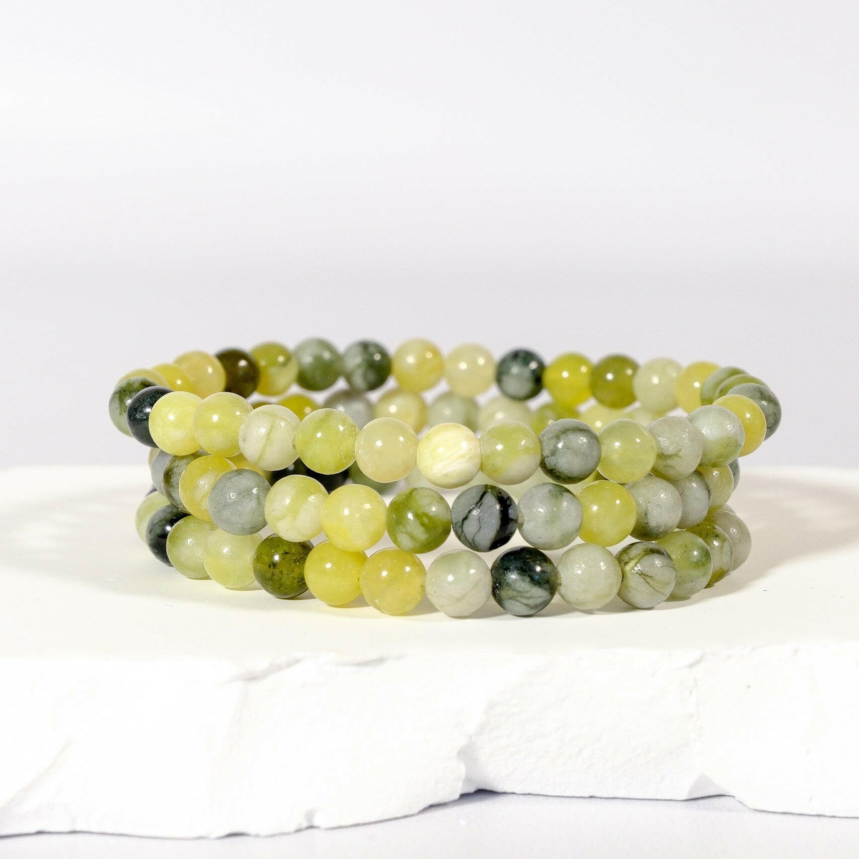 6mm Serpentine Bracelet Healing Crystal.