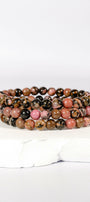6mm Rhodonite Bracelet Healing Crystal.