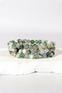 6mm Moss Agate Bracelet Healing Crystal.