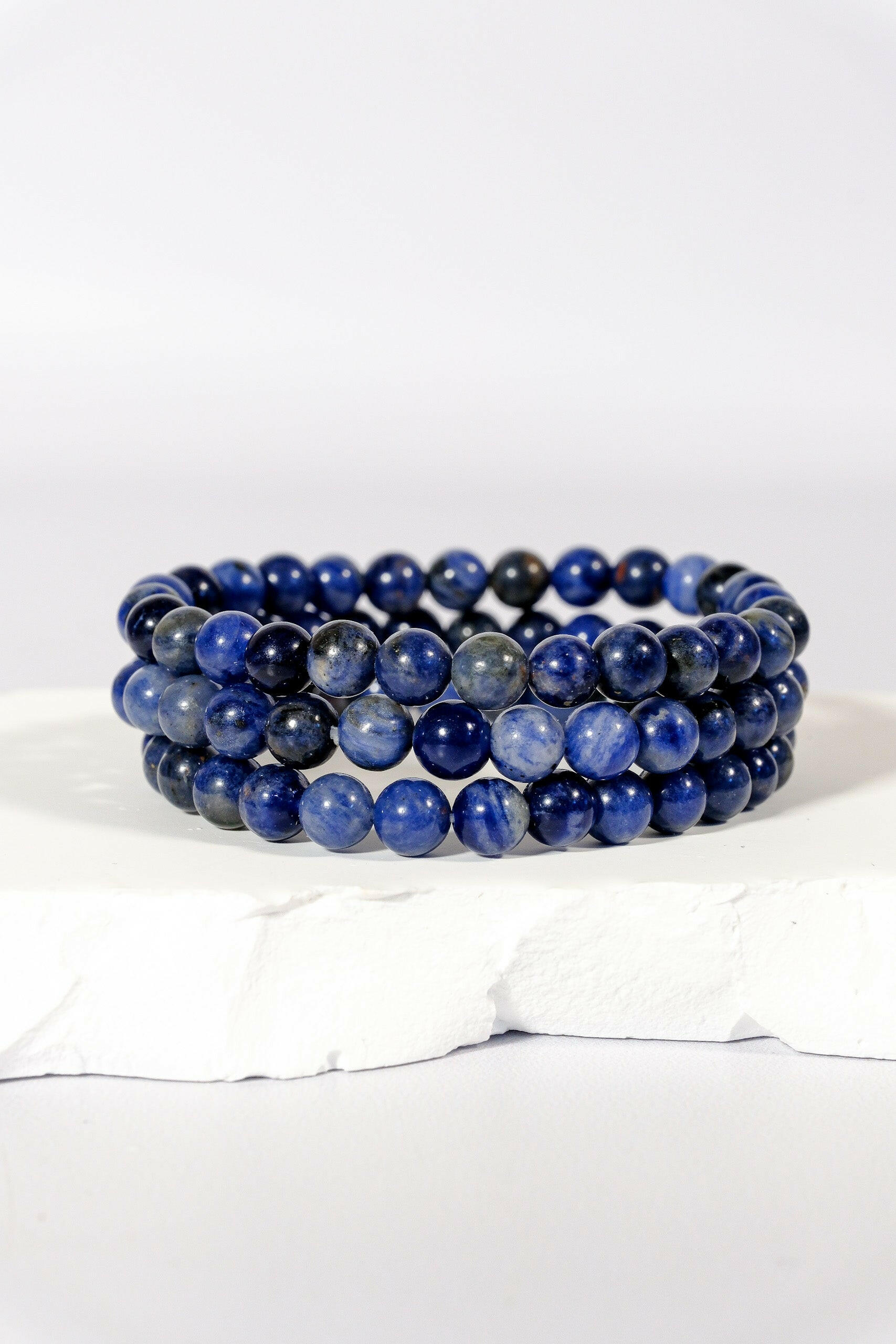 6mm Sodalite Bracelet Healing Crystal.