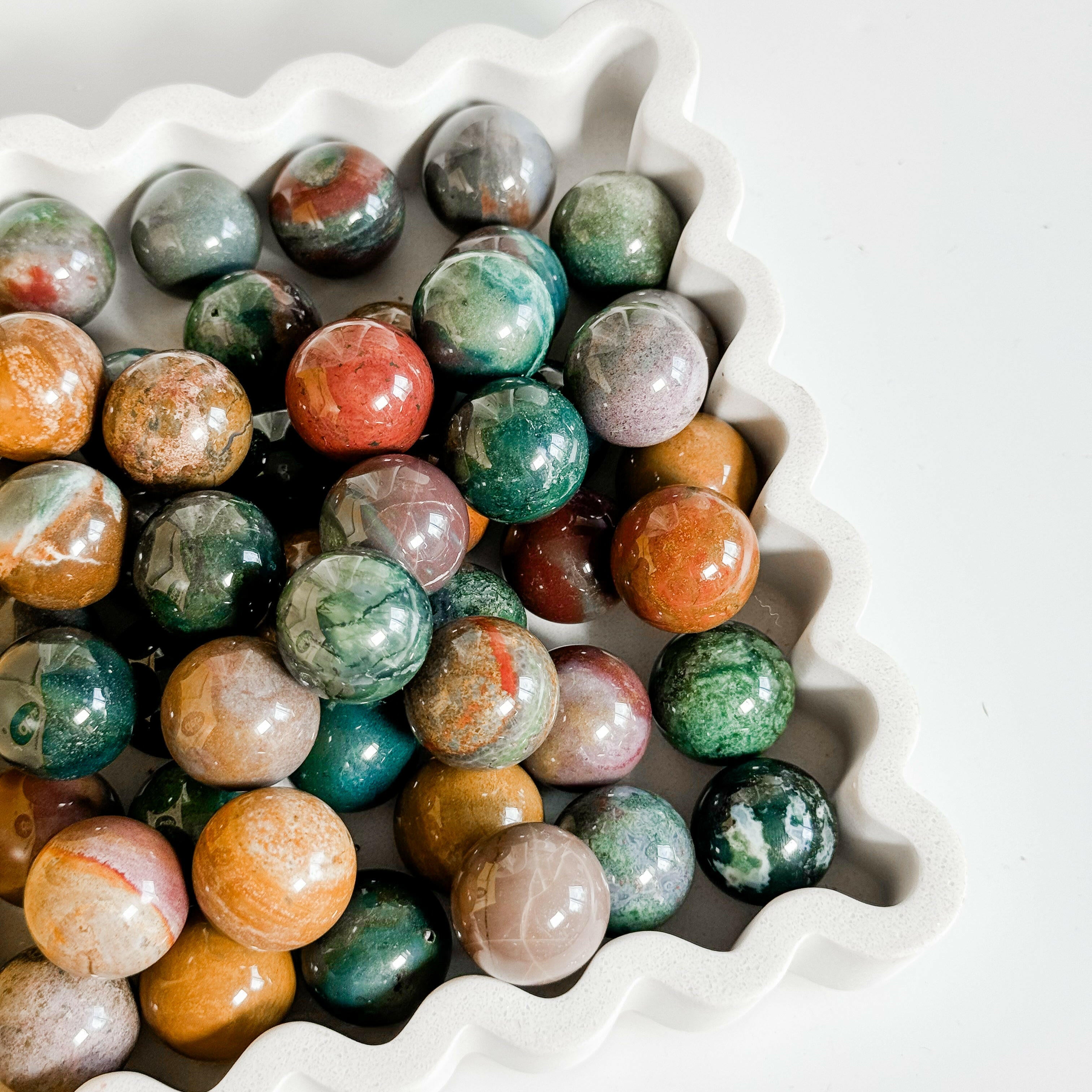 Ocean Jasper Mini Sphere Healing Crystal.