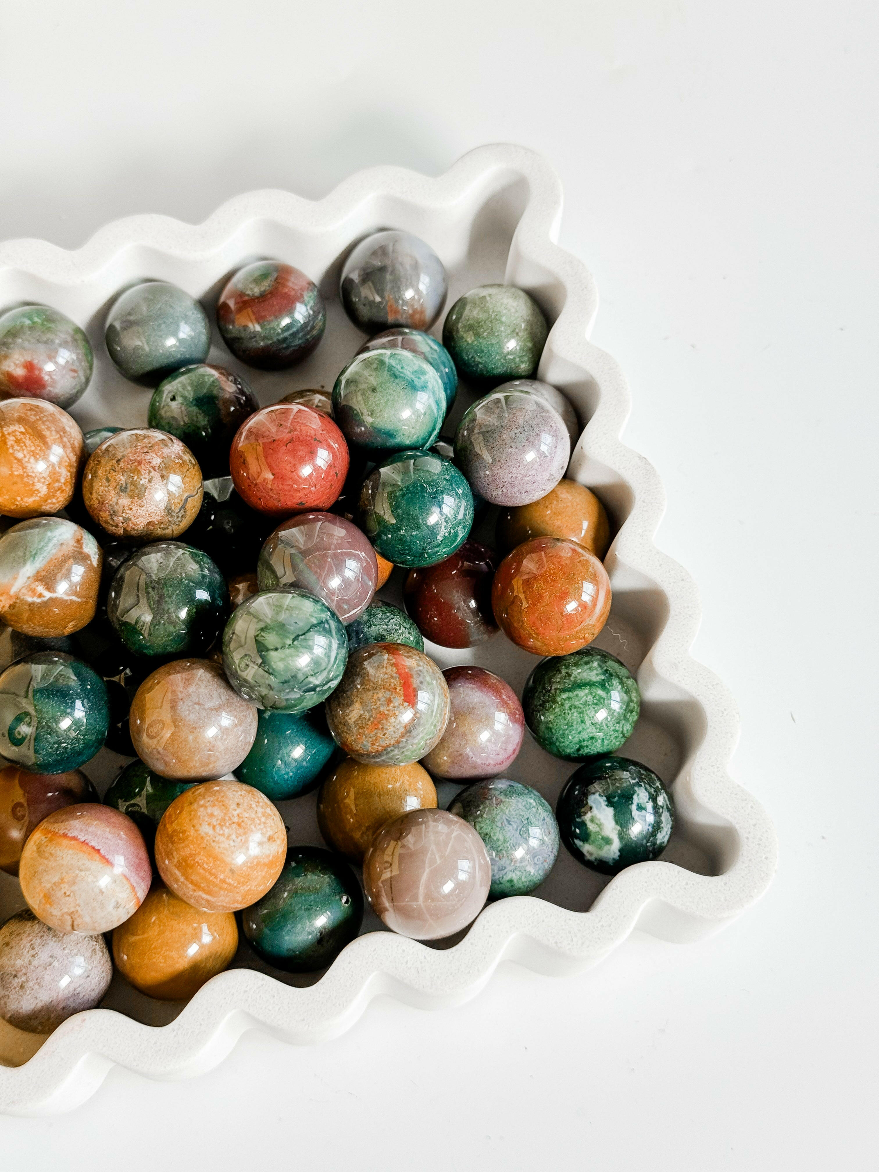 Ocean Jasper Mini Sphere Healing Crystal.