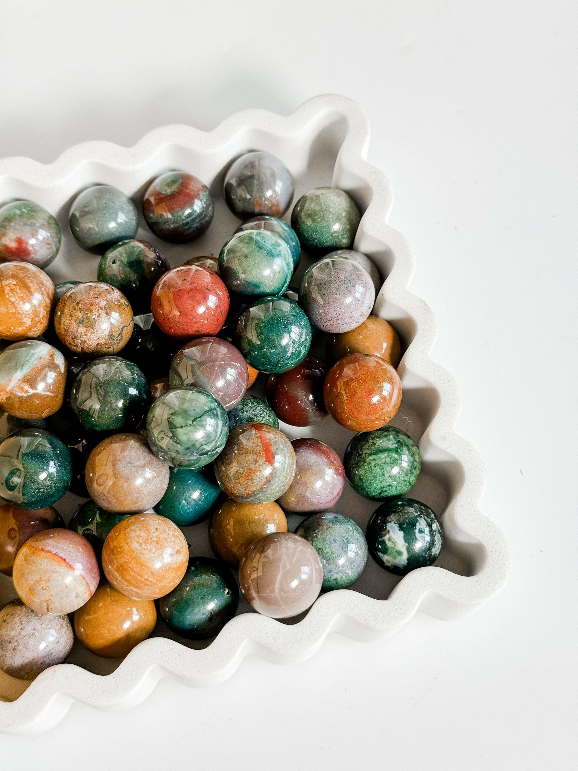 Ocean Jasper Mini Sphere Healing Crystal.