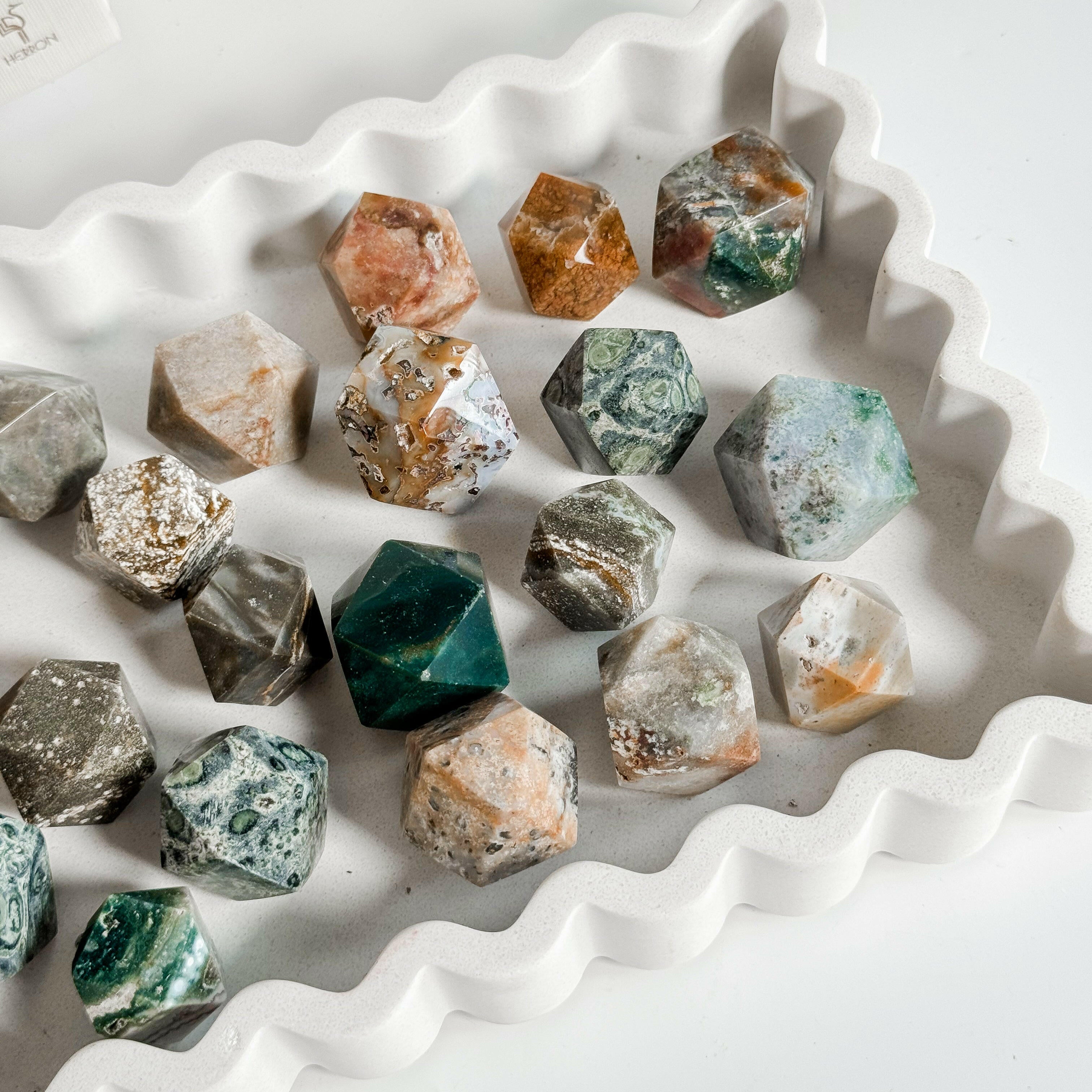 Ocean Jasper Pentagon Freeform Healing Crystal.