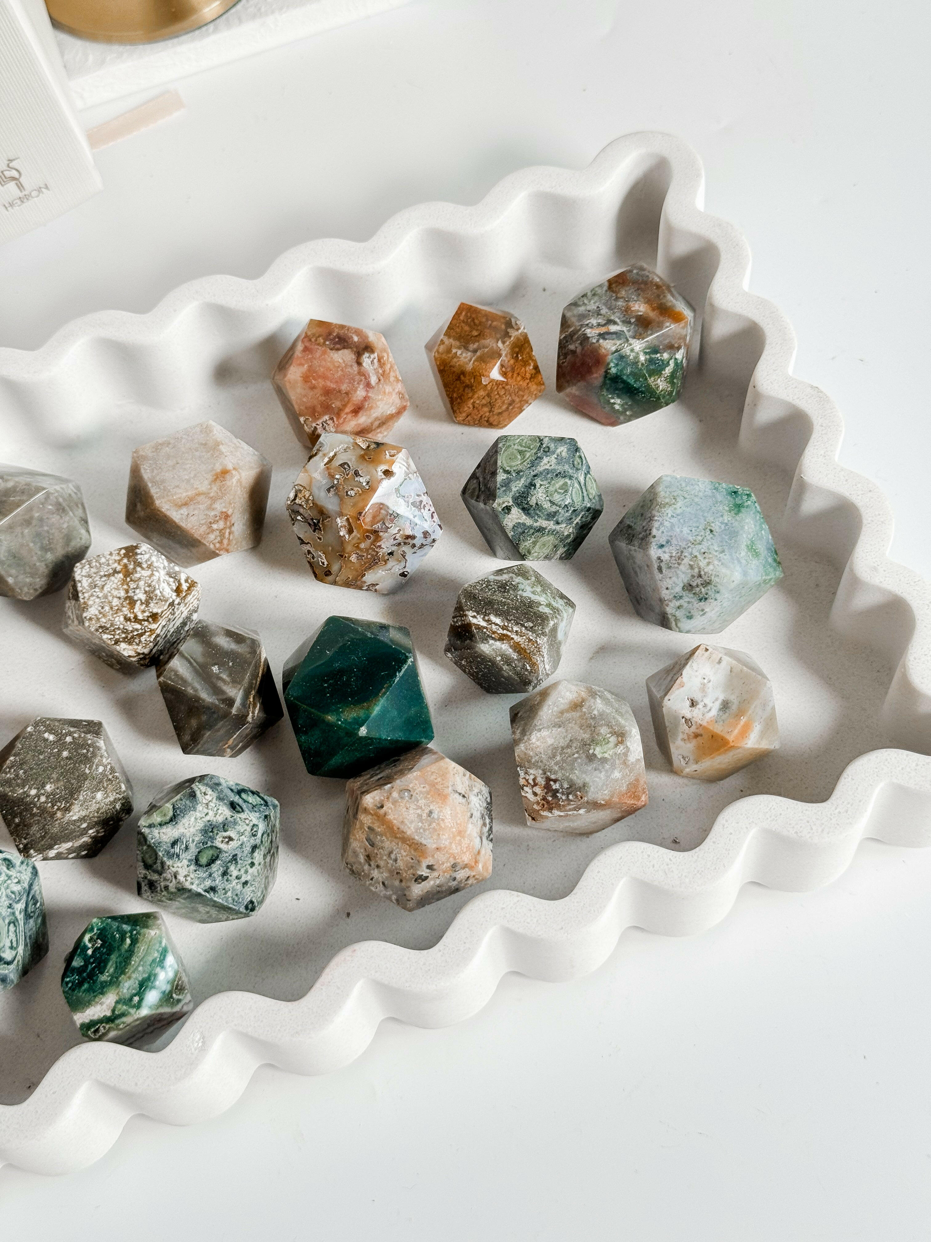 Ocean Jasper Pentagon Freeform Healing Crystal.