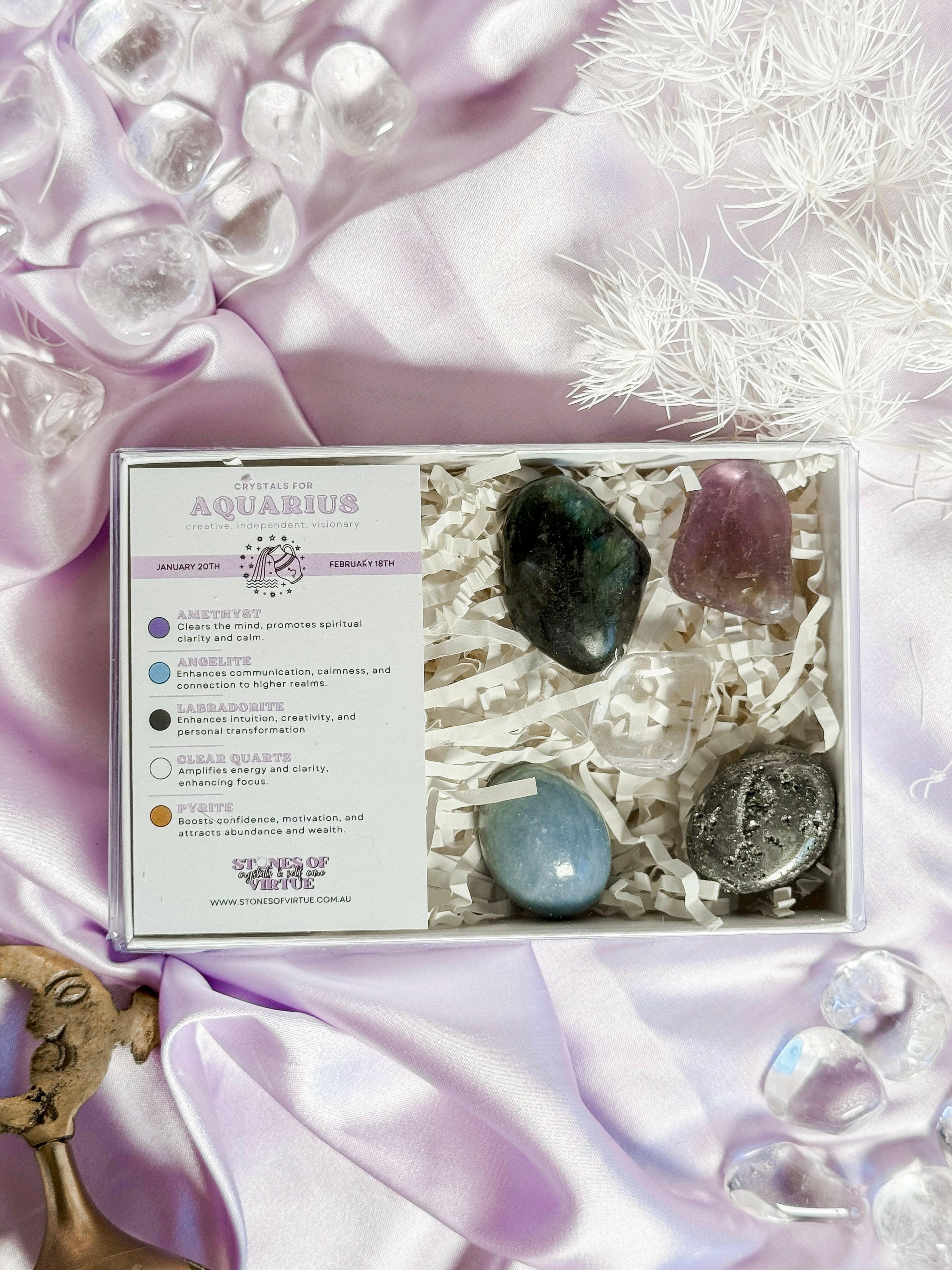 Aquarius Zodiac Crystal Kit Healing Crystal.