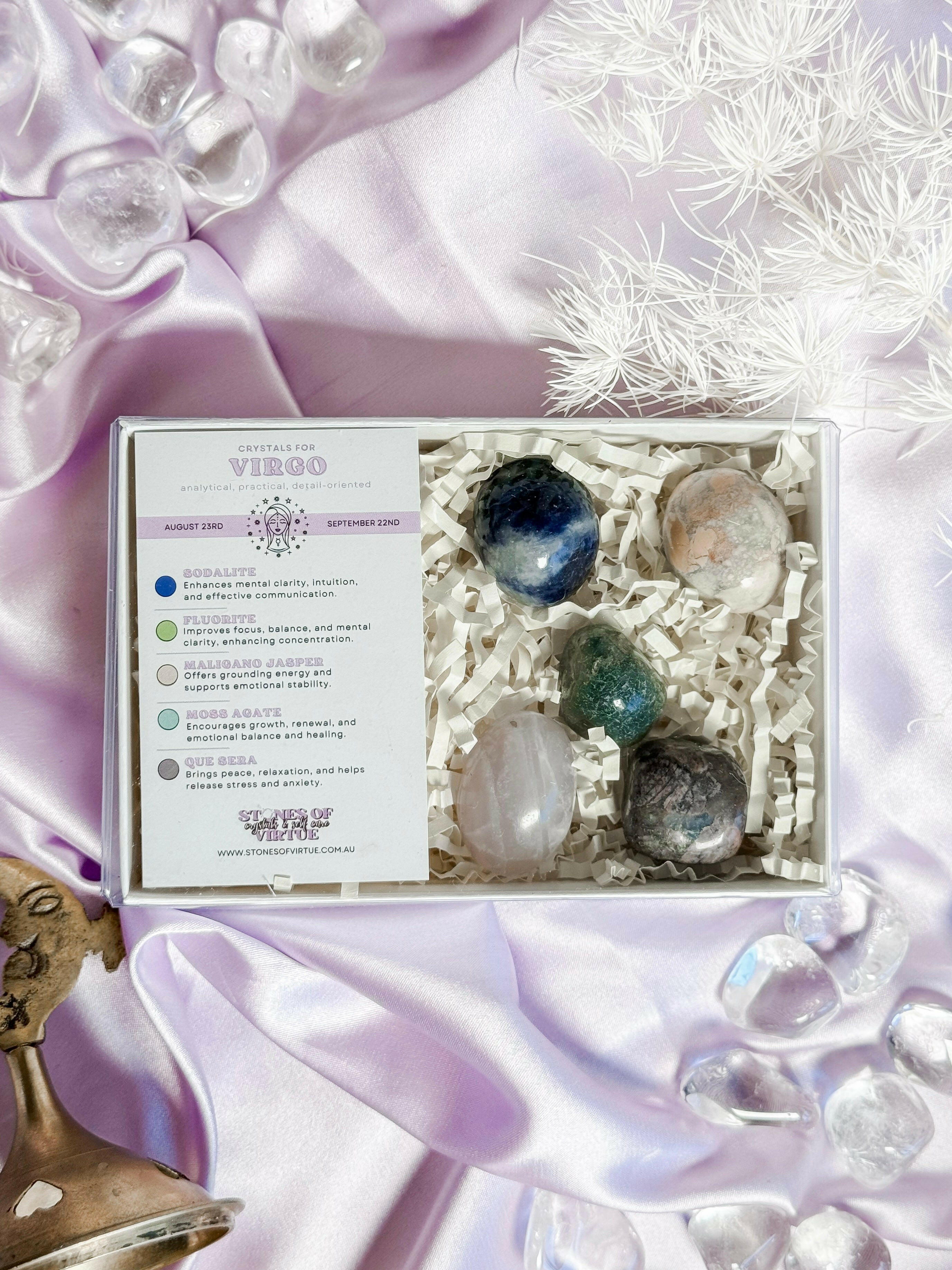 Virgo Zodiac Crystal Kit Healing Crystal.