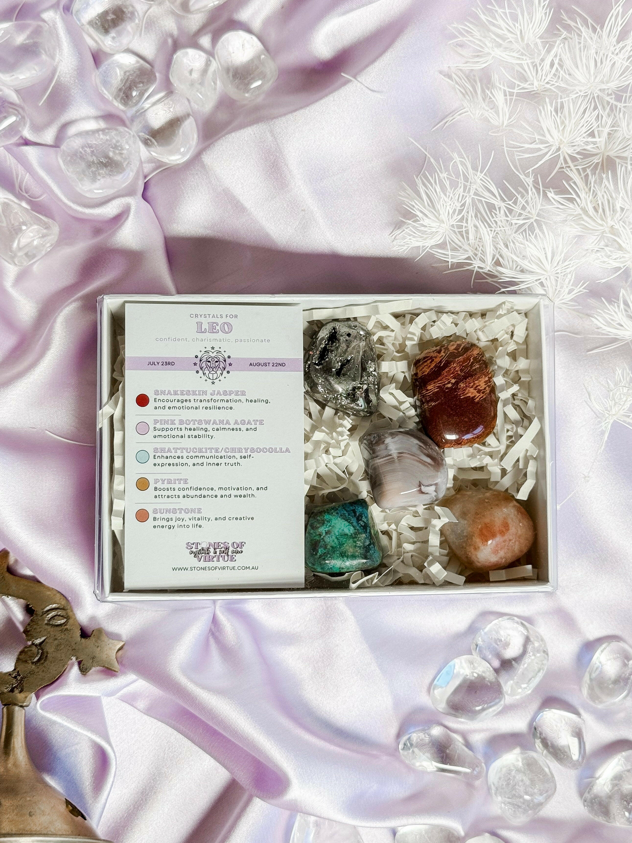 Leo Zodiac Crystal Kit Healing Crystal.