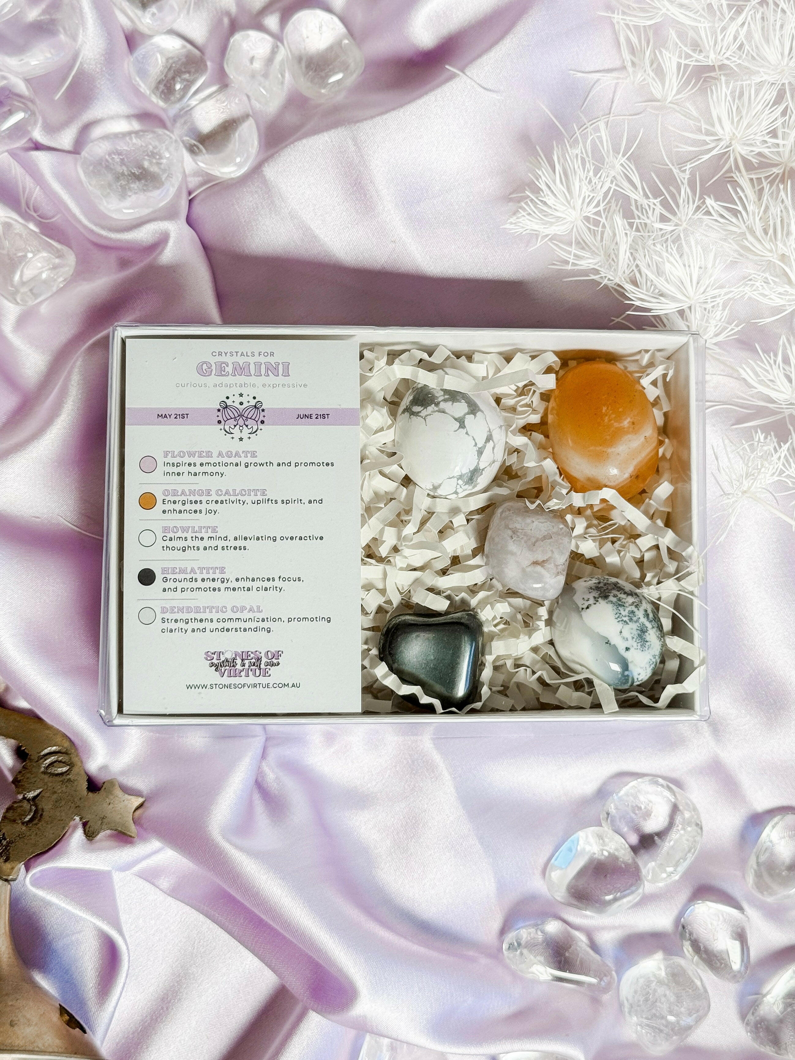 Gemini Zodiac Crystal Kit Healing Crystal.