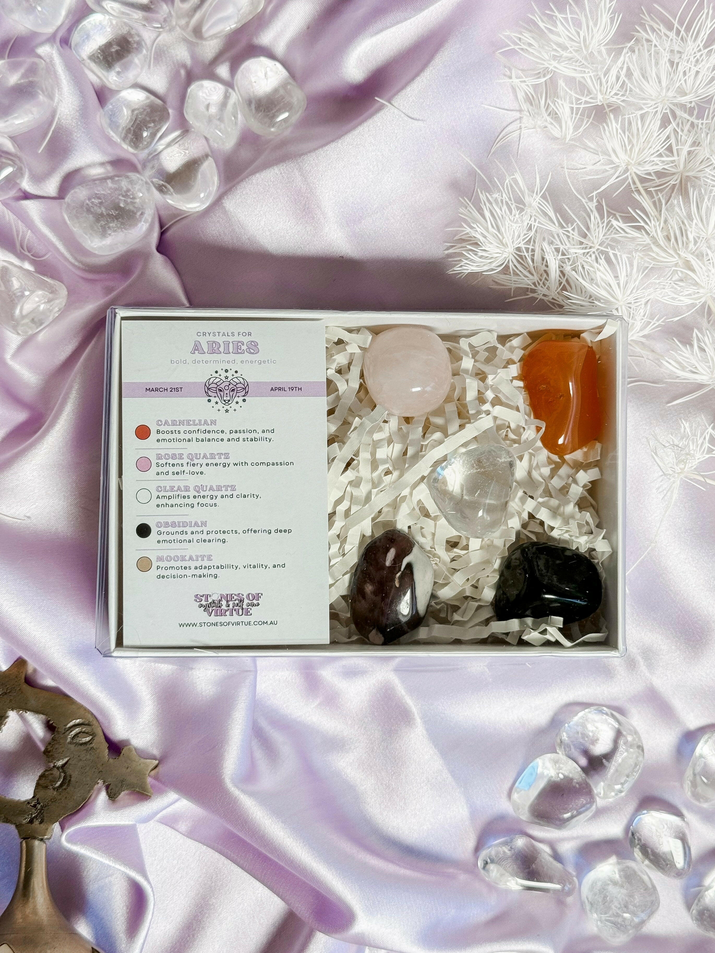 Aries Zodiac Crystal Kit Healing Crystal.