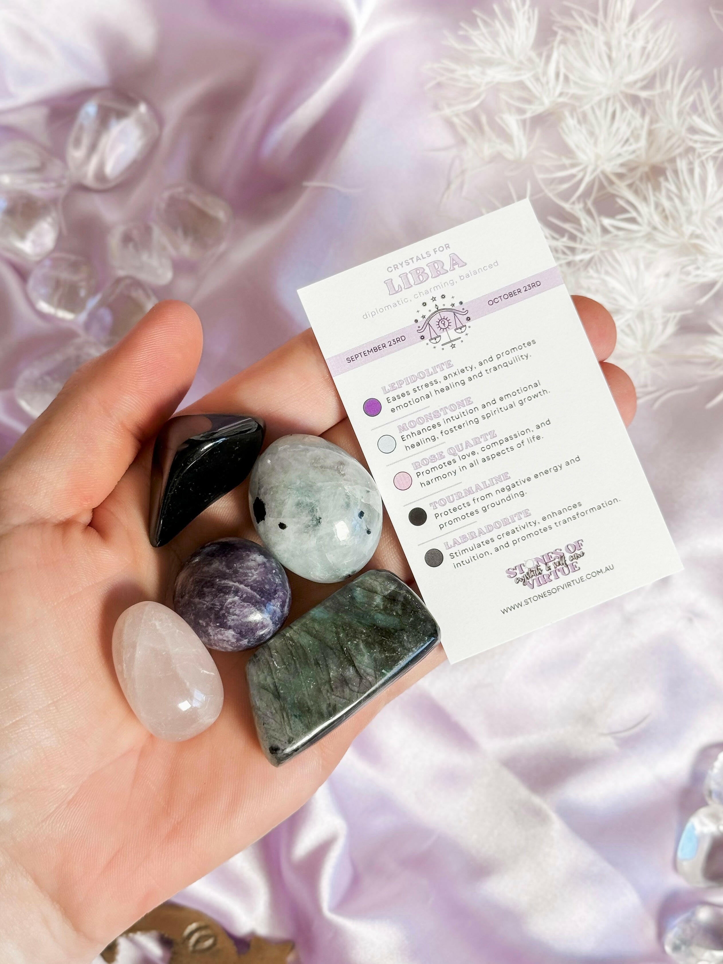 Libra Zodiac Crystal Kit Healing Crystal.