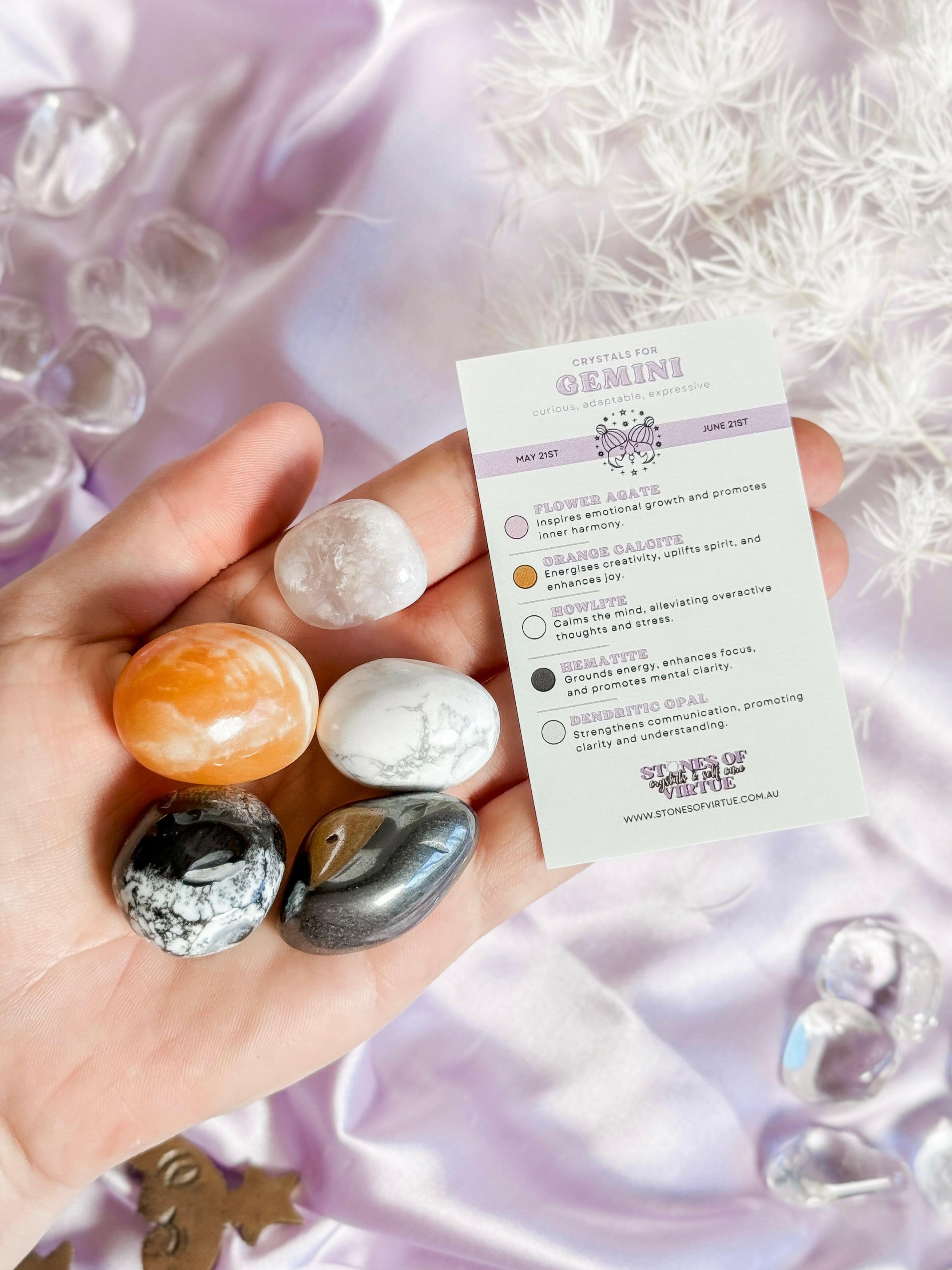 Gemini Zodiac Crystal Kit Healing Crystal.