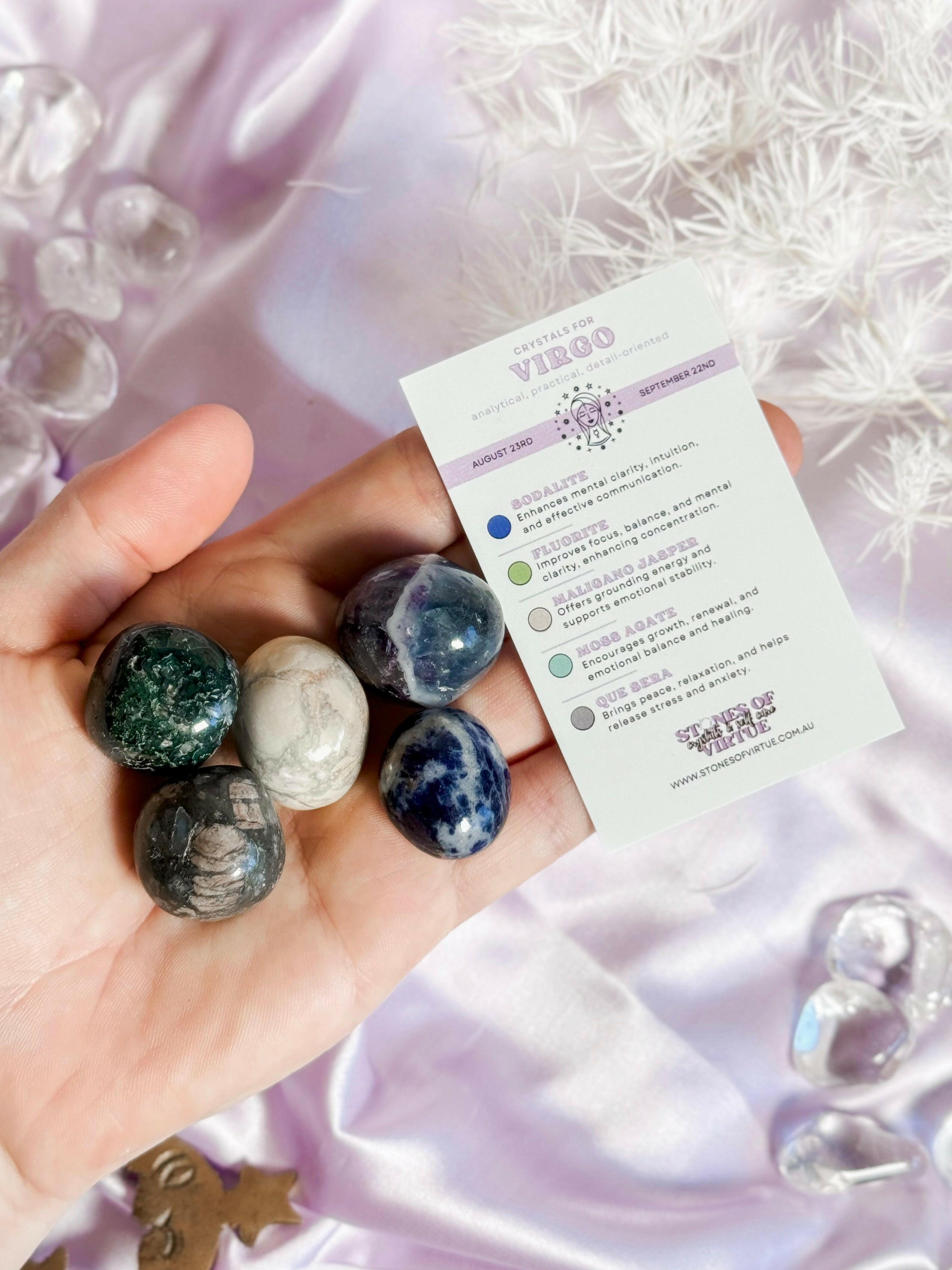 Virgo Zodiac Crystal Kit Healing Crystal.