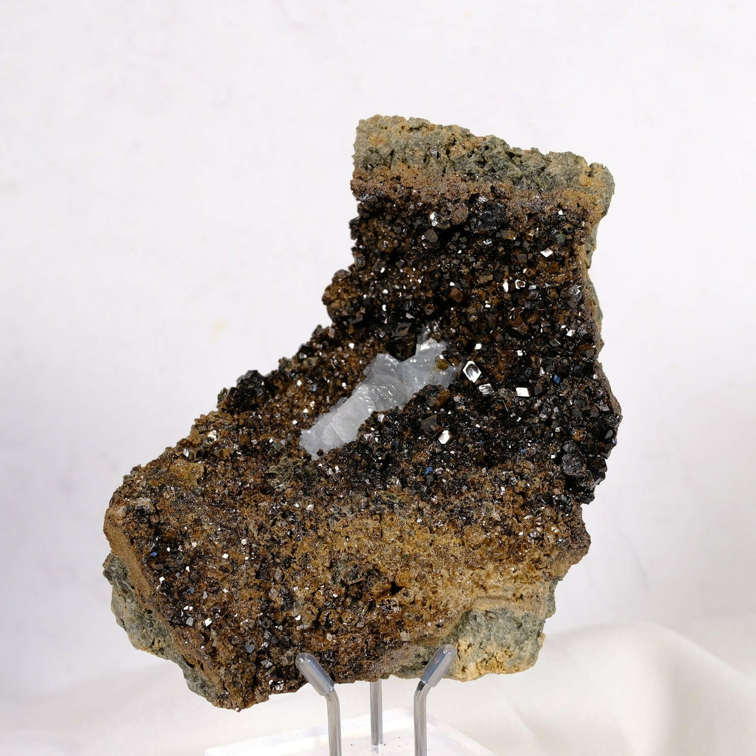 Melanite Garnet Cluster Healing Crystal.