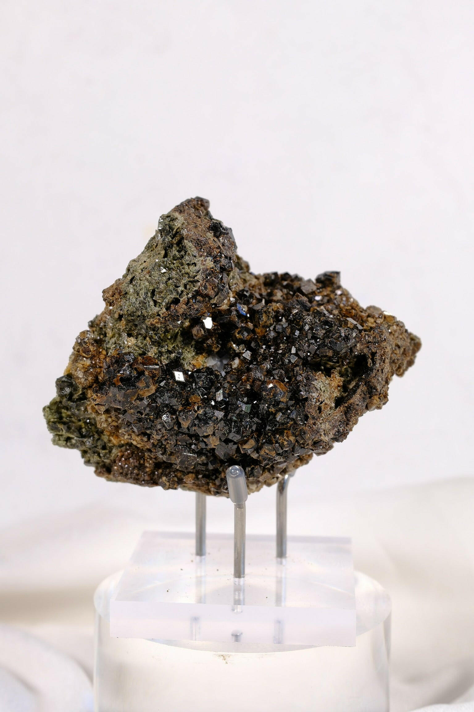 Melanite Garnet Cluster Healing Crystal.