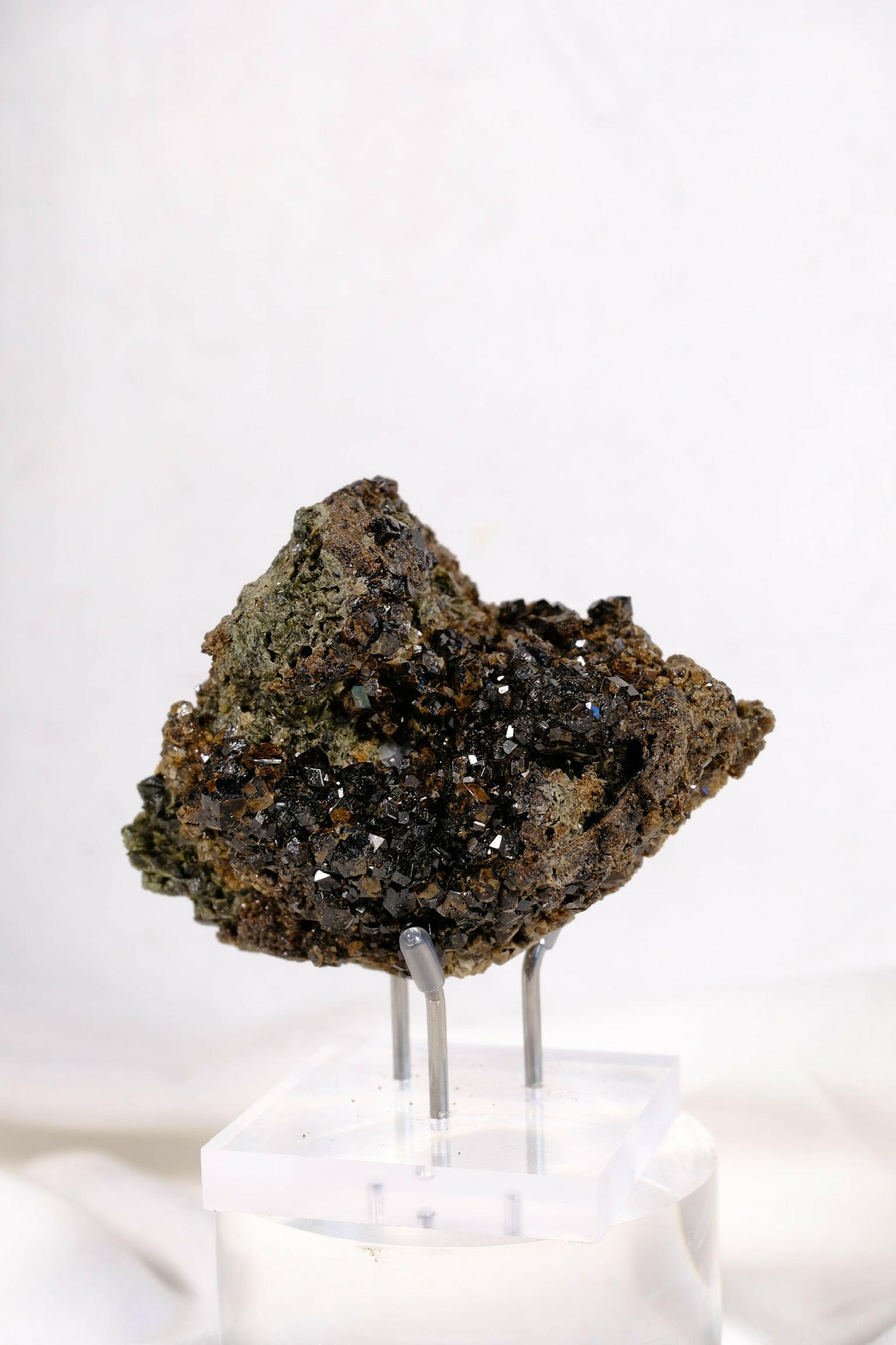 Melanite Garnet Cluster Healing Crystal.