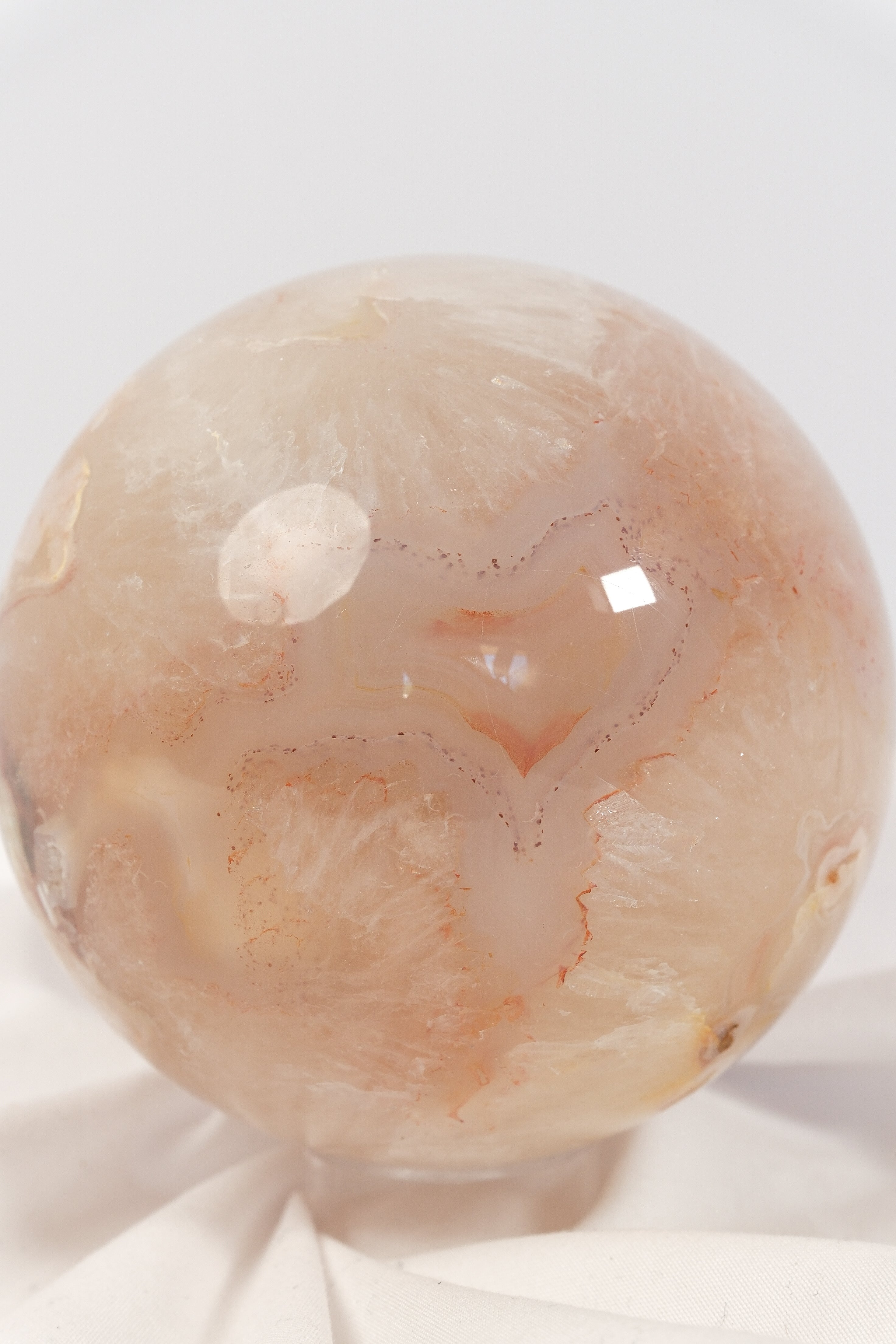 Flower Agate Sphere