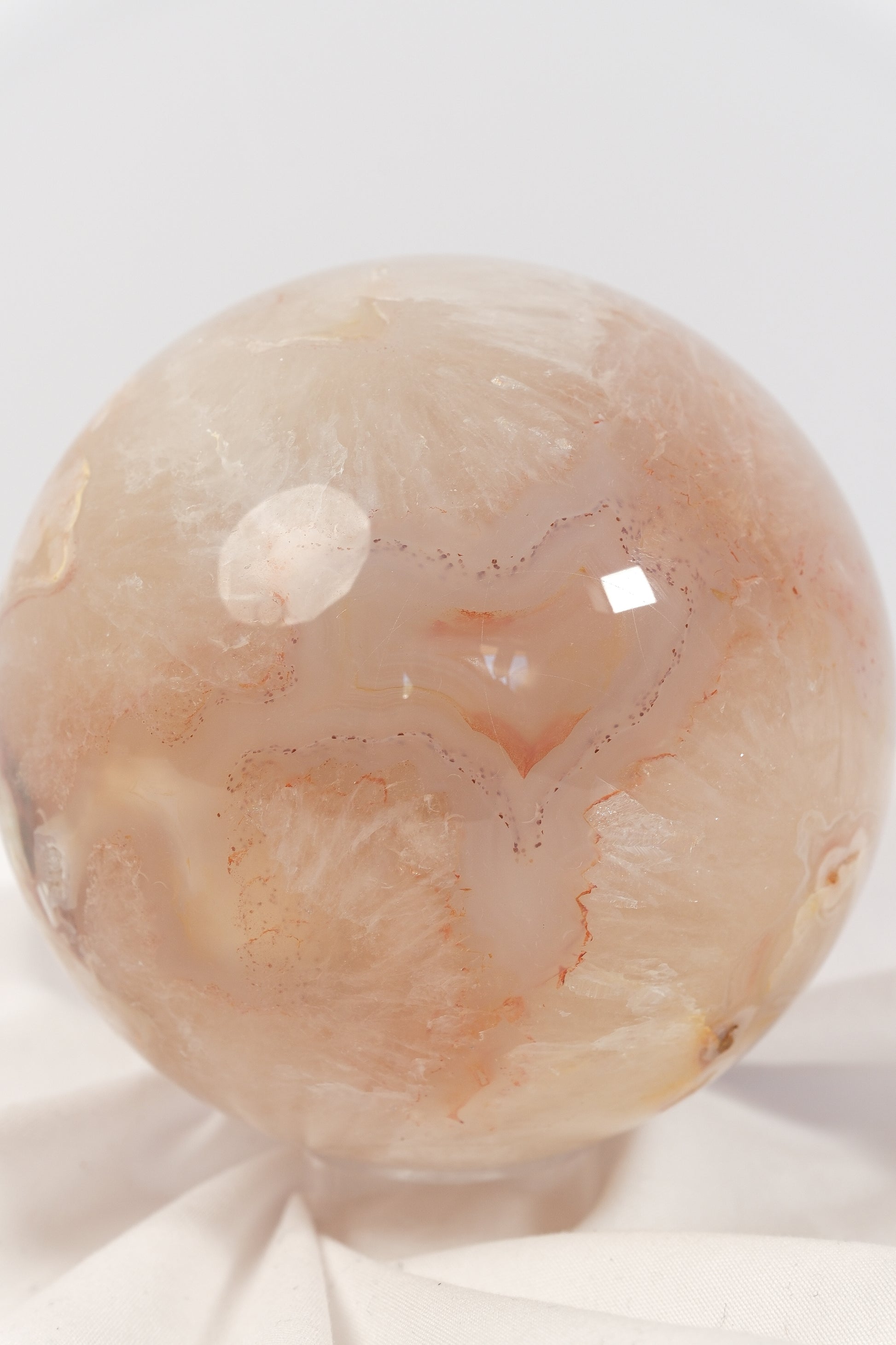 Flower Agate Sphere