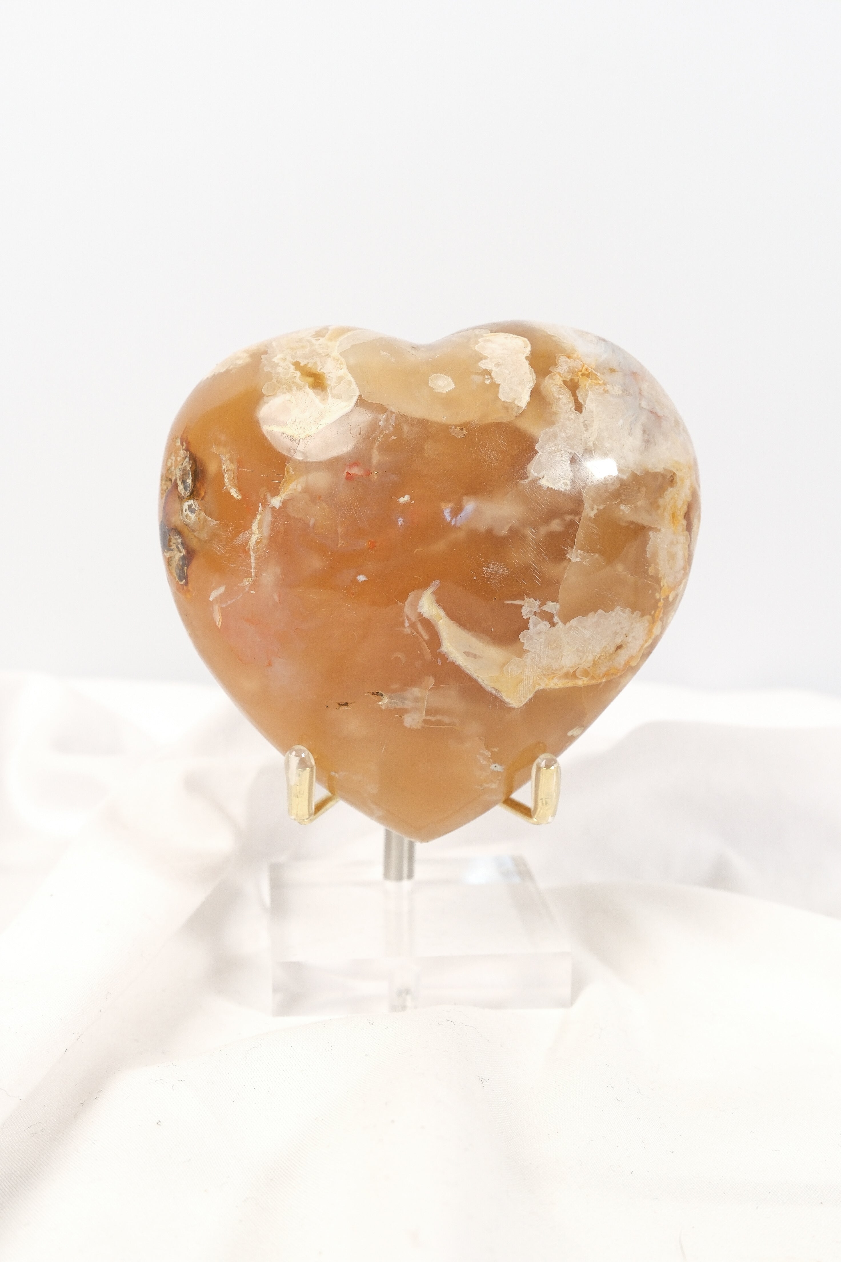 Flower Agate Heart