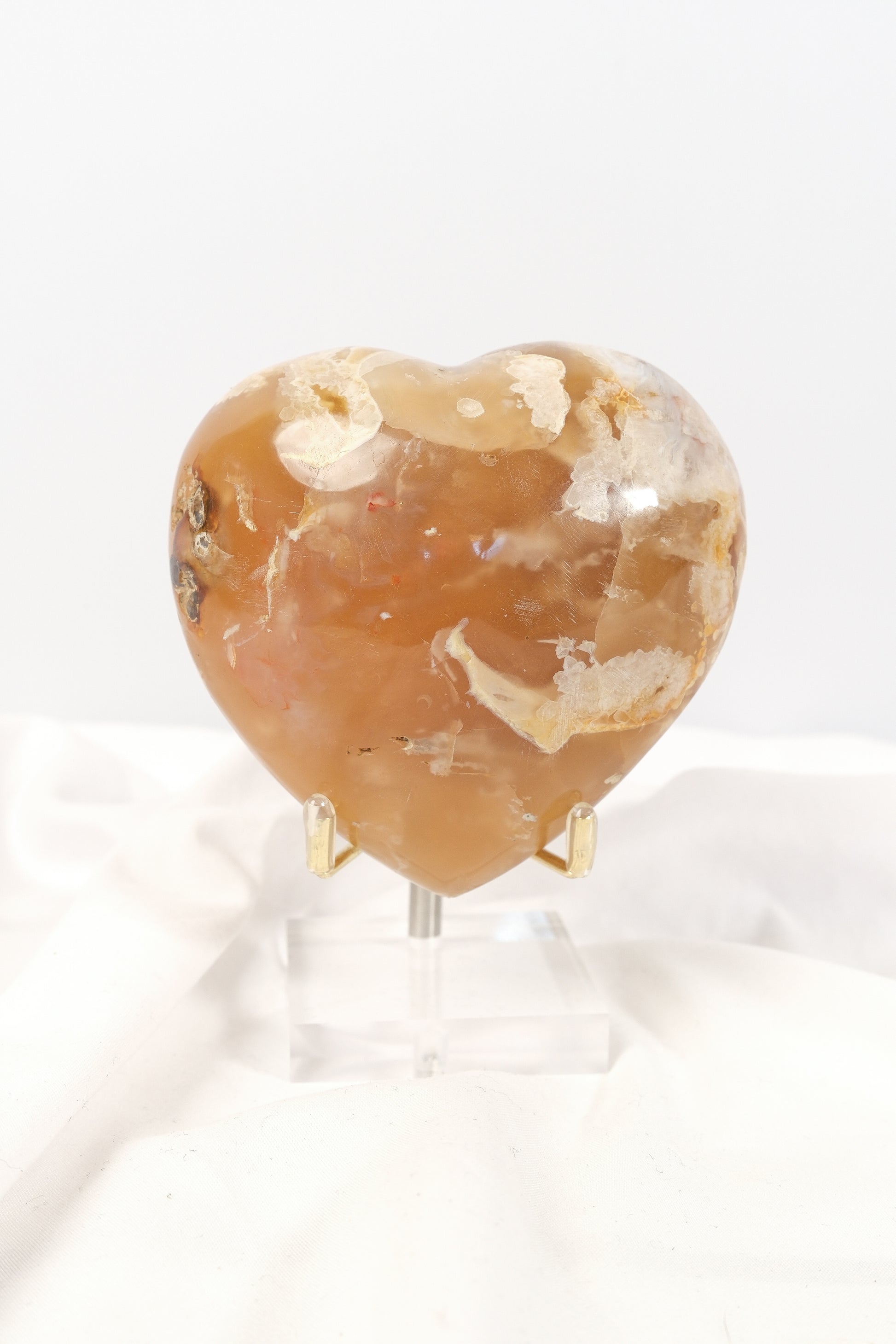 Flower Agate Heart
