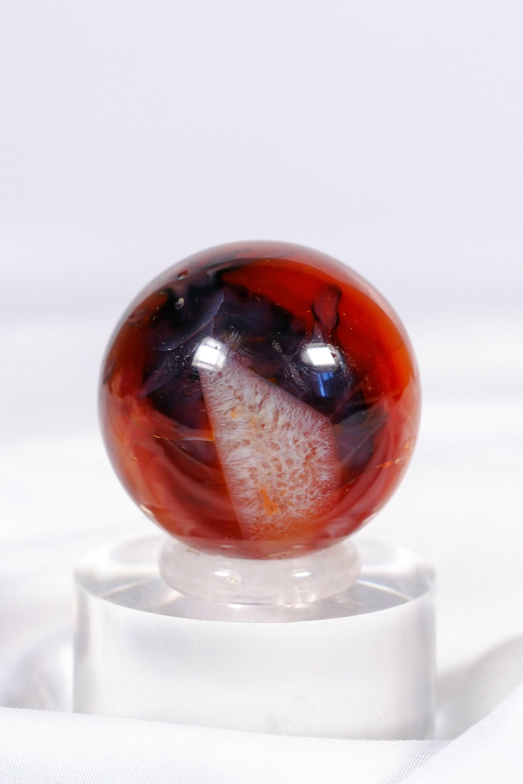 Carnelian Sphere Healing Crystal.