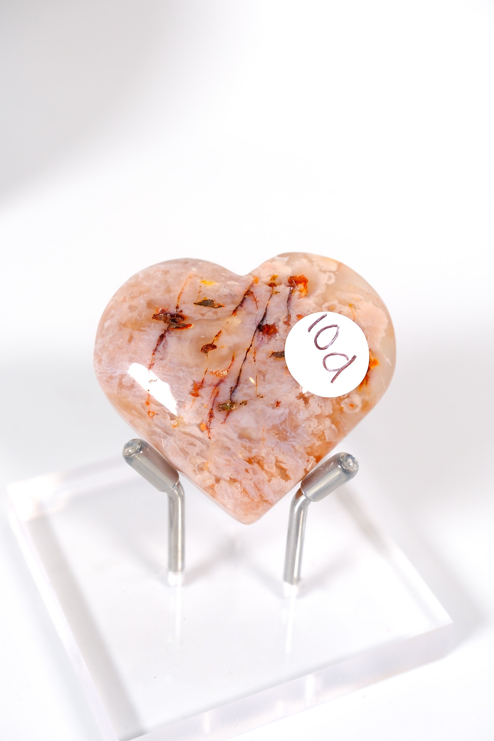 Flower Agate Heart