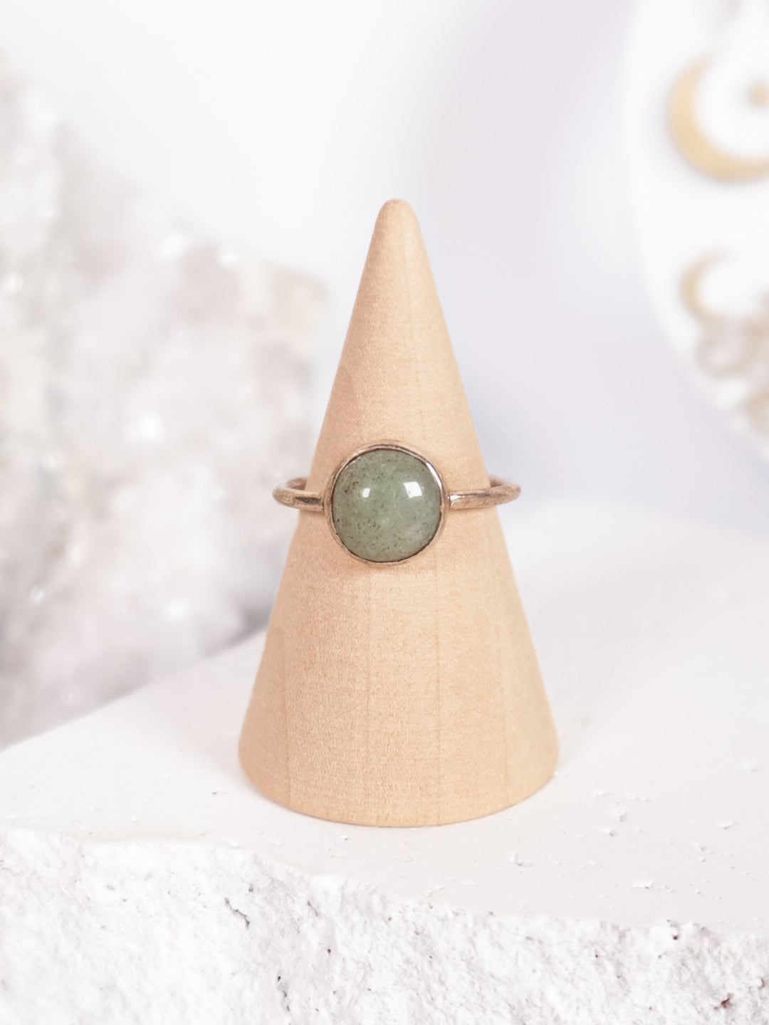 Green Aventurine Ring - Size 8/P