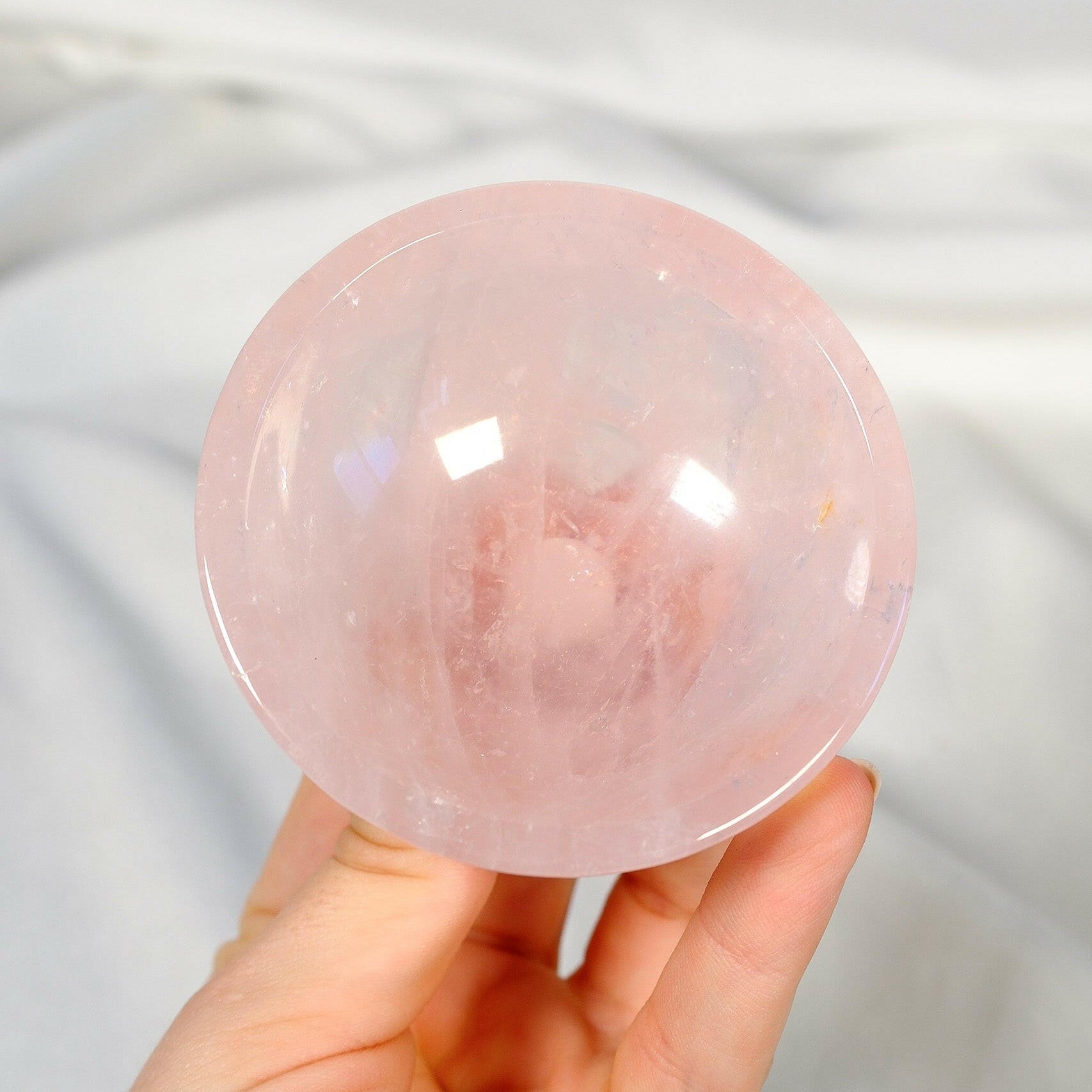 Rose Quartz Bowl Healing Crystal.