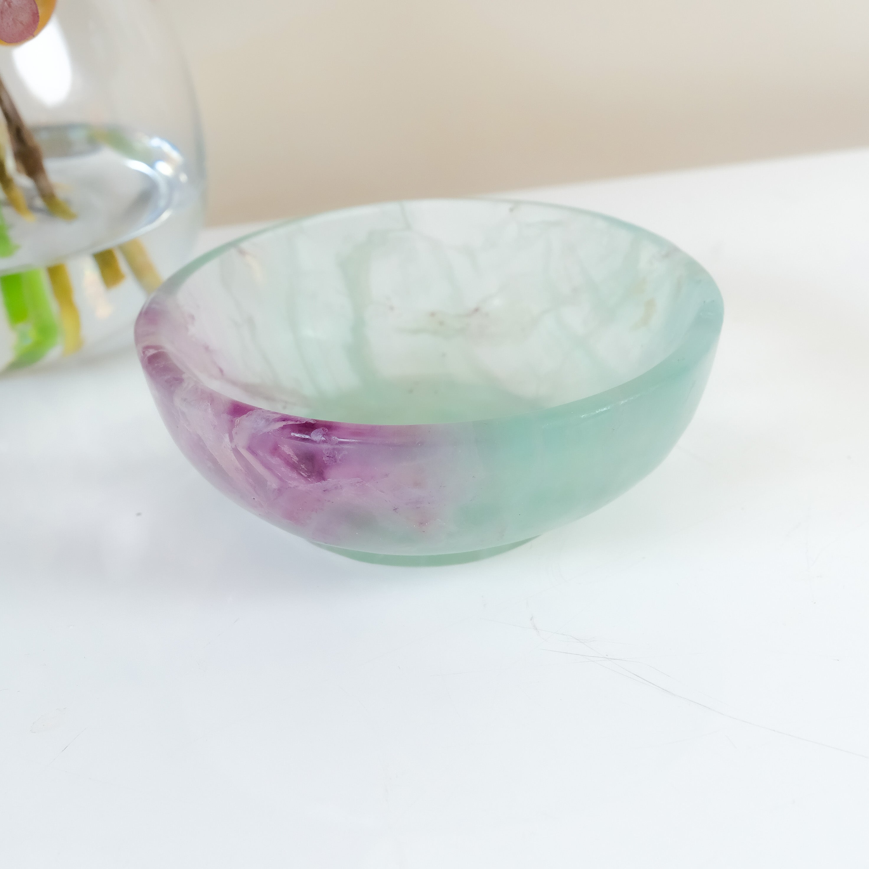 Watermelon Fluorite Bowl