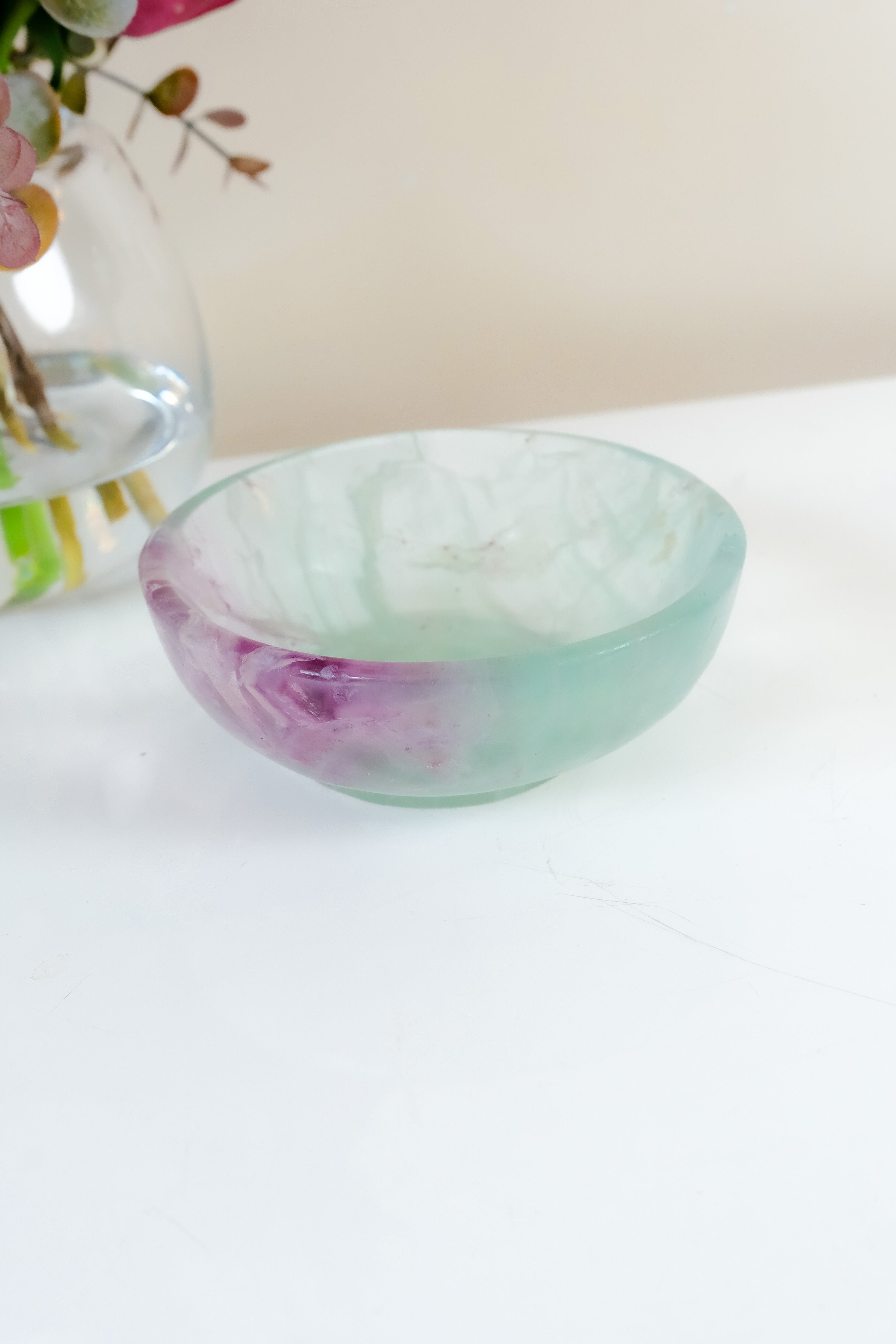 Watermelon Fluorite Bowl