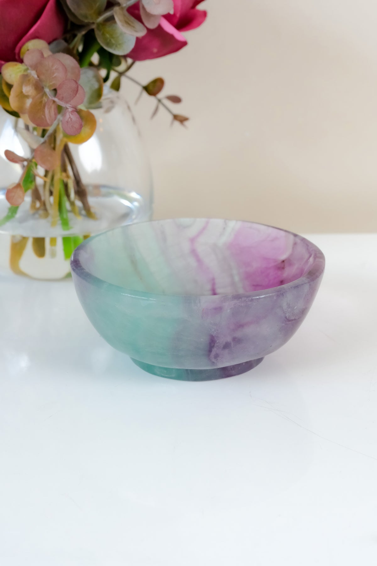 Watermelon Fluorite Bowl